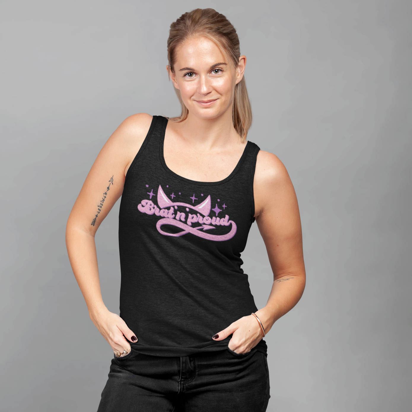Bratty &amp;amp; Proud Pleasure Kink Women&amp;#39;s Ideal Racerback Tank