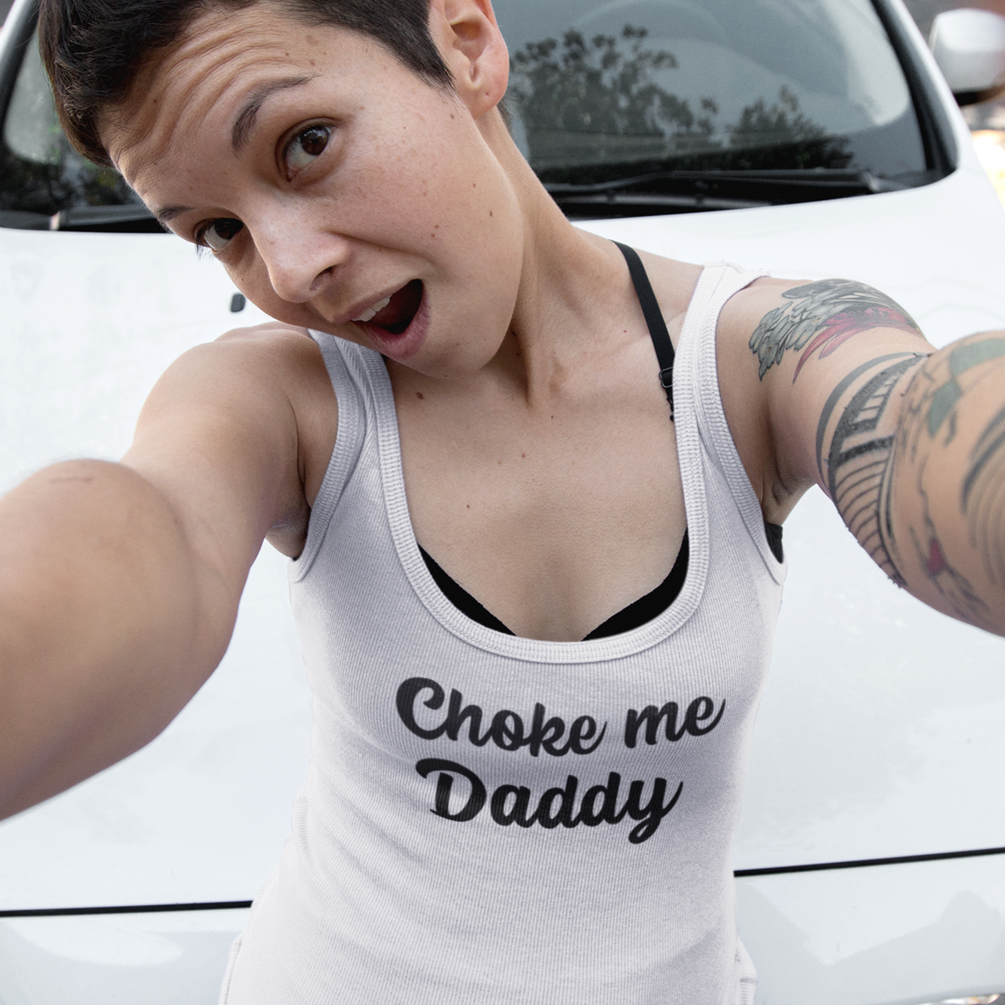 Choke me Daddy Women&amp;#39;s Ideal Racerback Tank