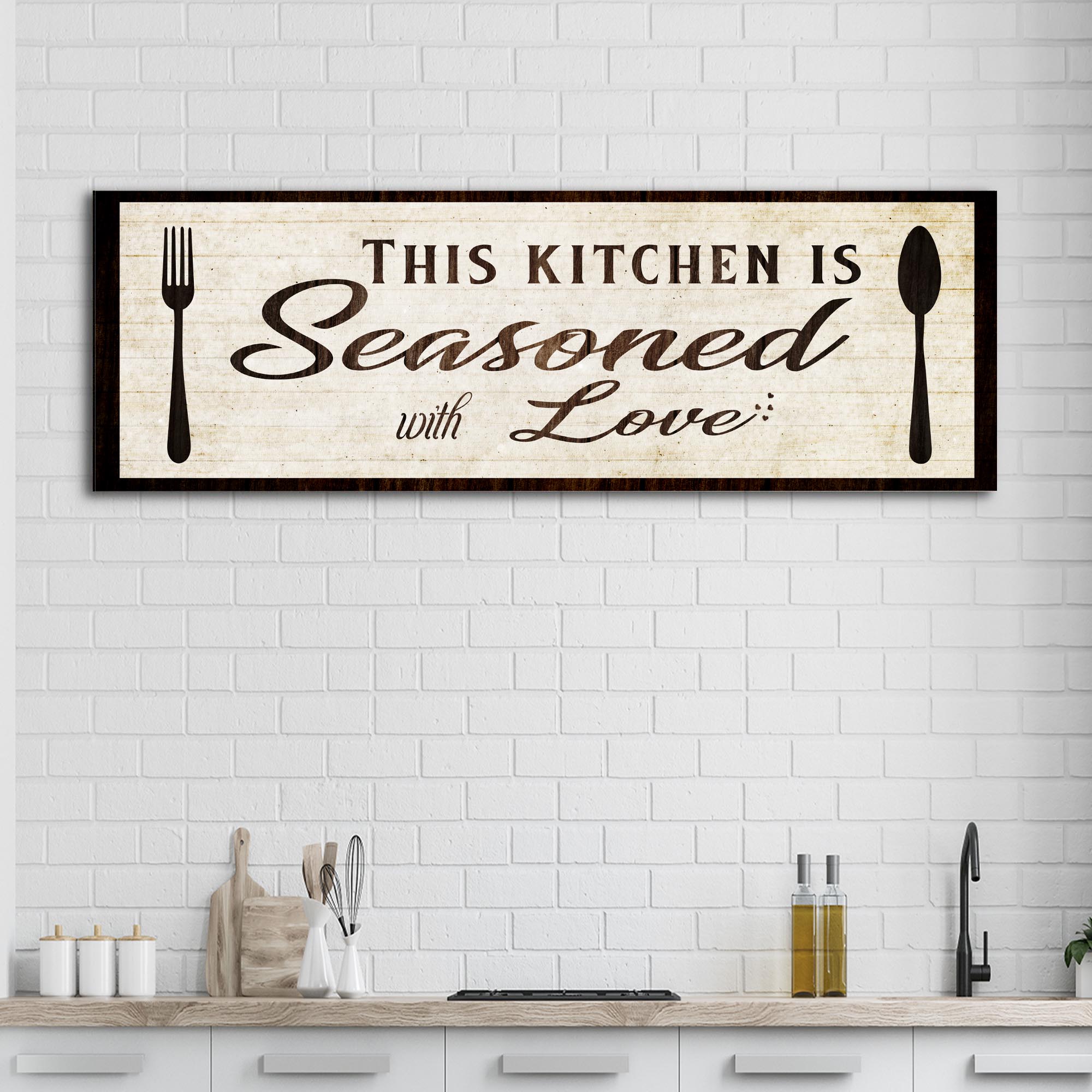 Kitchen Seasoned With Love Sign lll