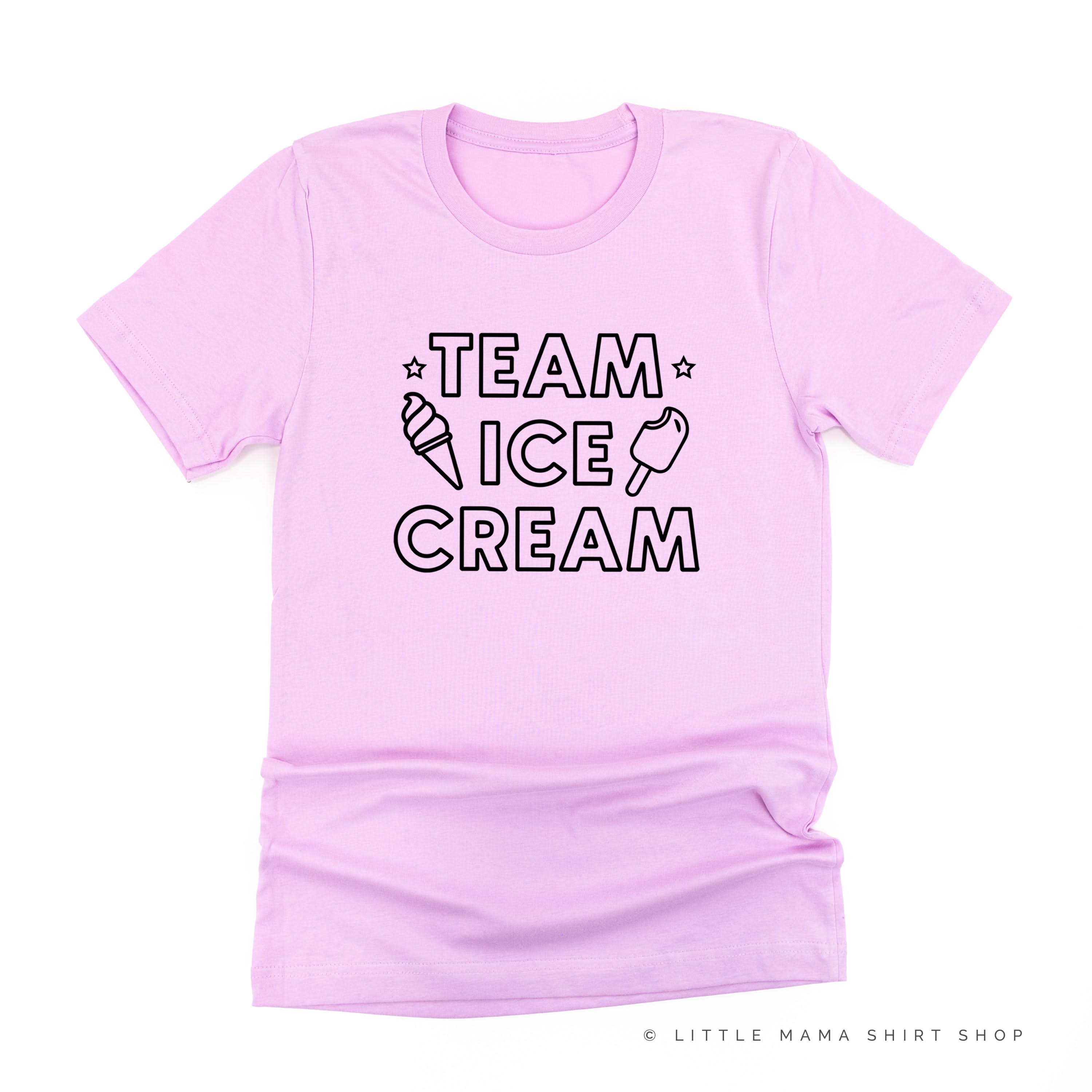 TEAM ICE CREAM - Single Cone on Back - Unisex Tee