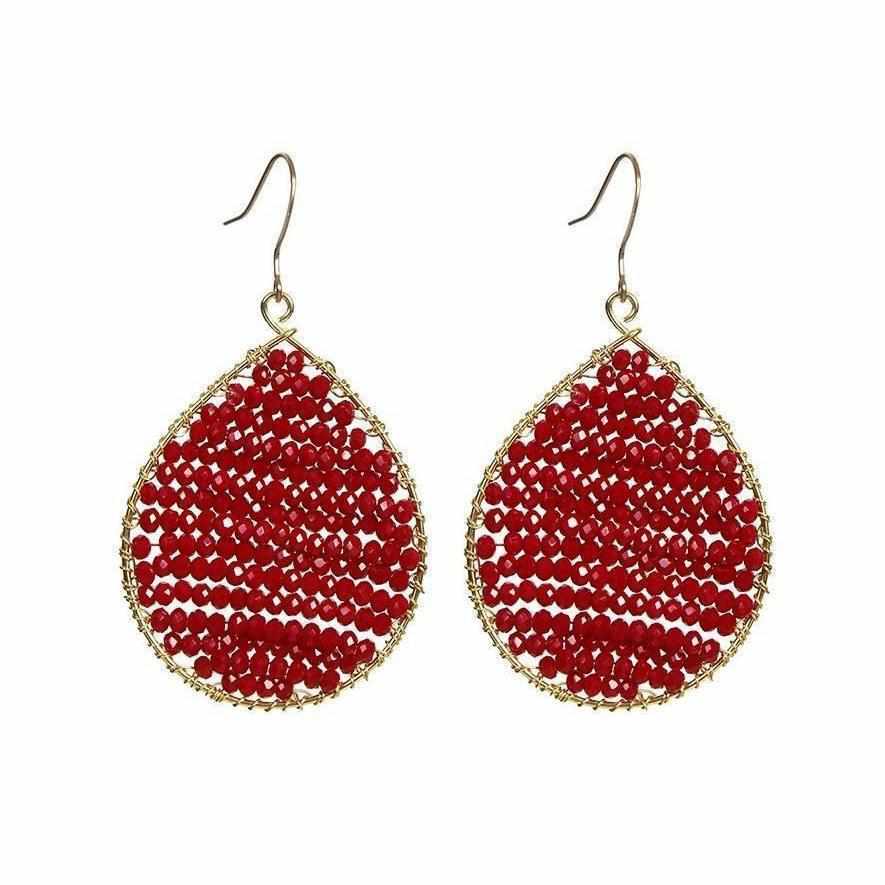 Teardrop Glass Bead Earrings - Thailand