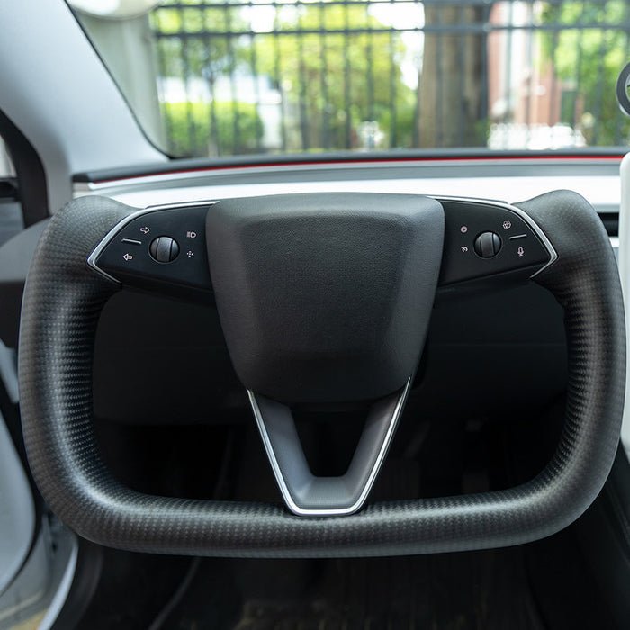 TESERY Full Carbon Fiber Yoke Steering Wheel for Model 3 Highland &amp;amp; Model Y Juniper