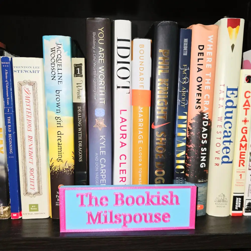 The Bookish Milspouse Sign (Made to Order)