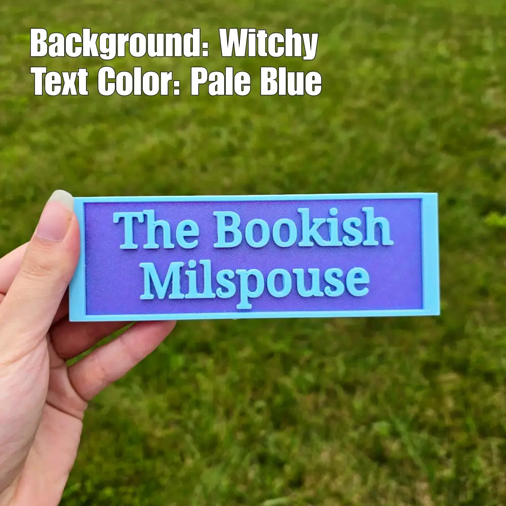 The Bookish Milspouse Sign (Made to Order)