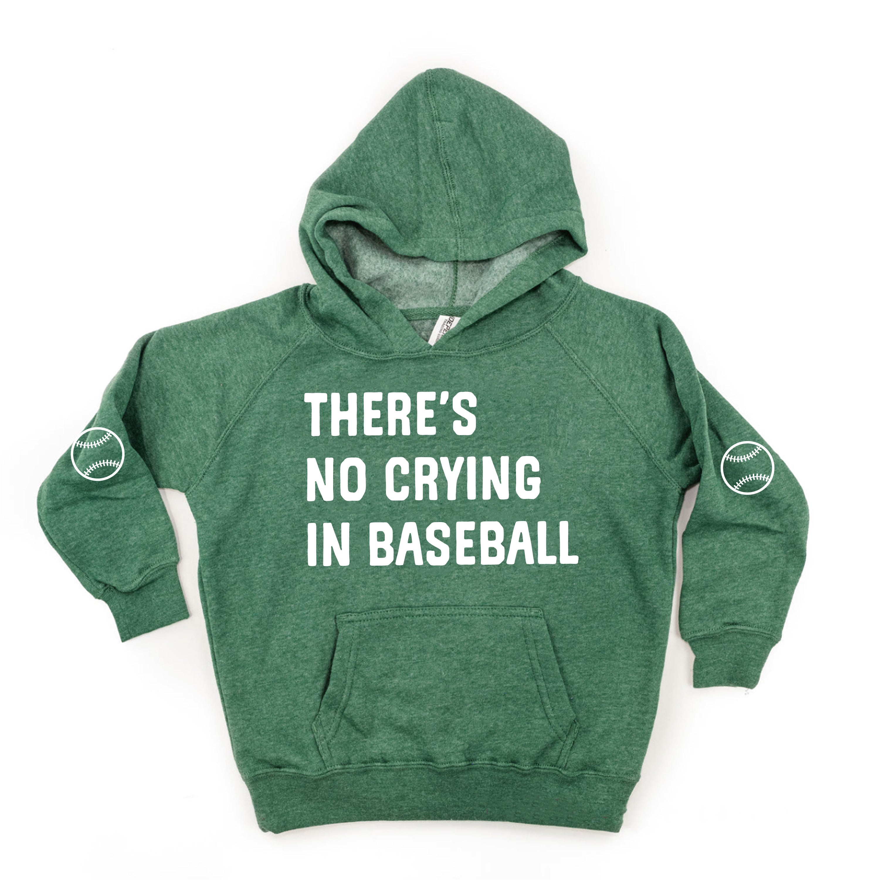 There&#39;s No Crying In Baseball (elbows) - Custom Number - Child Hoodie
