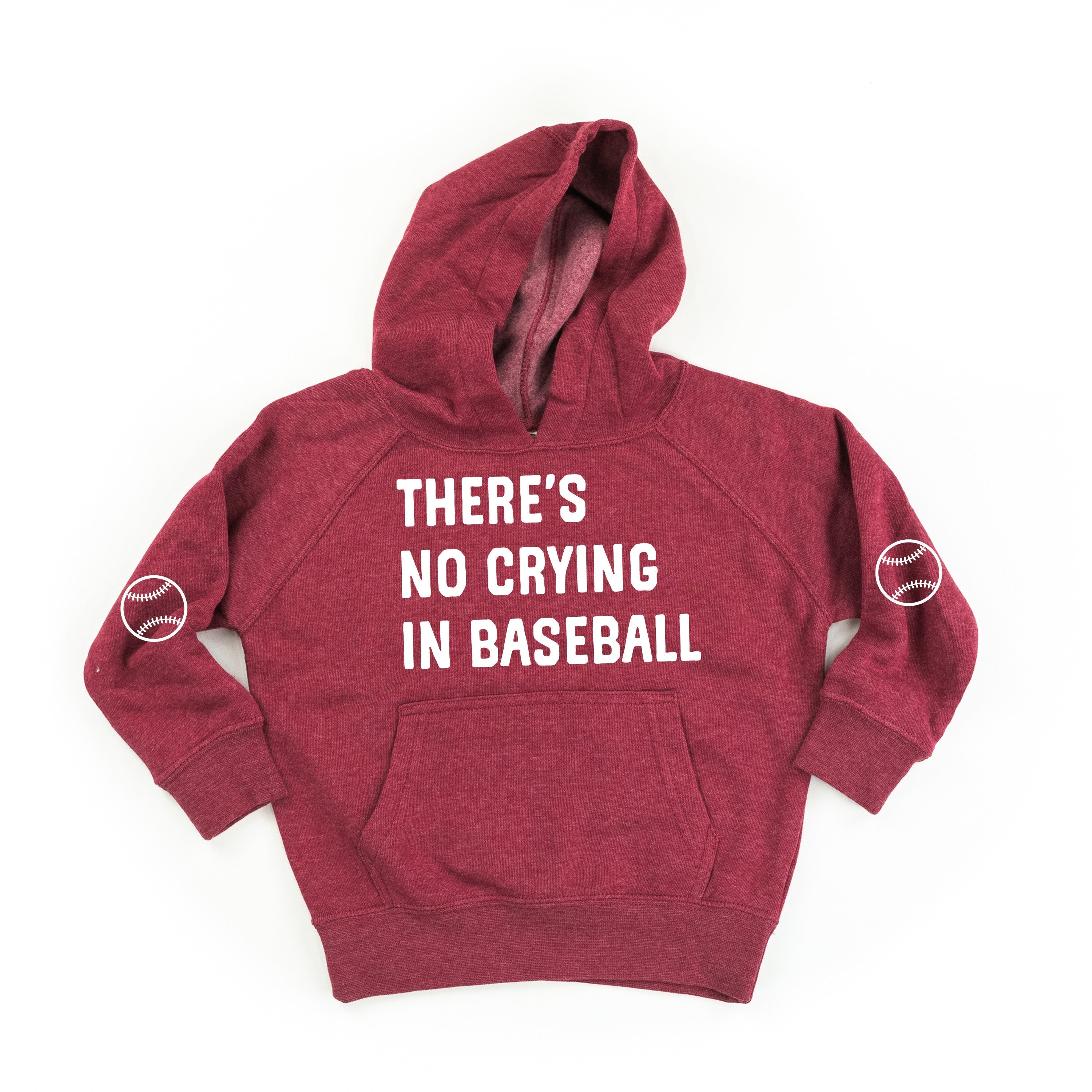 There&#39;s No Crying In Baseball (elbows) - Custom Number - Child Hoodie