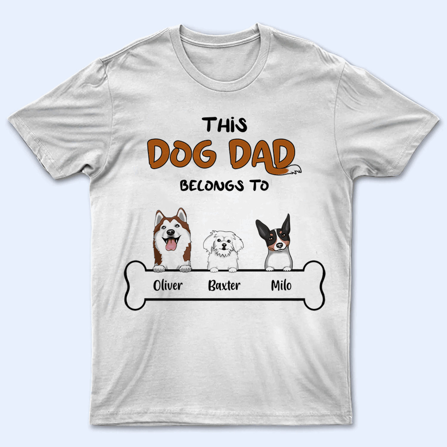 This Dog Dad belongs to - Personalized Unisex T-shirt, Hoodie, Sweatshirt - Custom Father&amp;#39;s Day, Birthday Gift For Dog Owner &amp;amp; Lovers