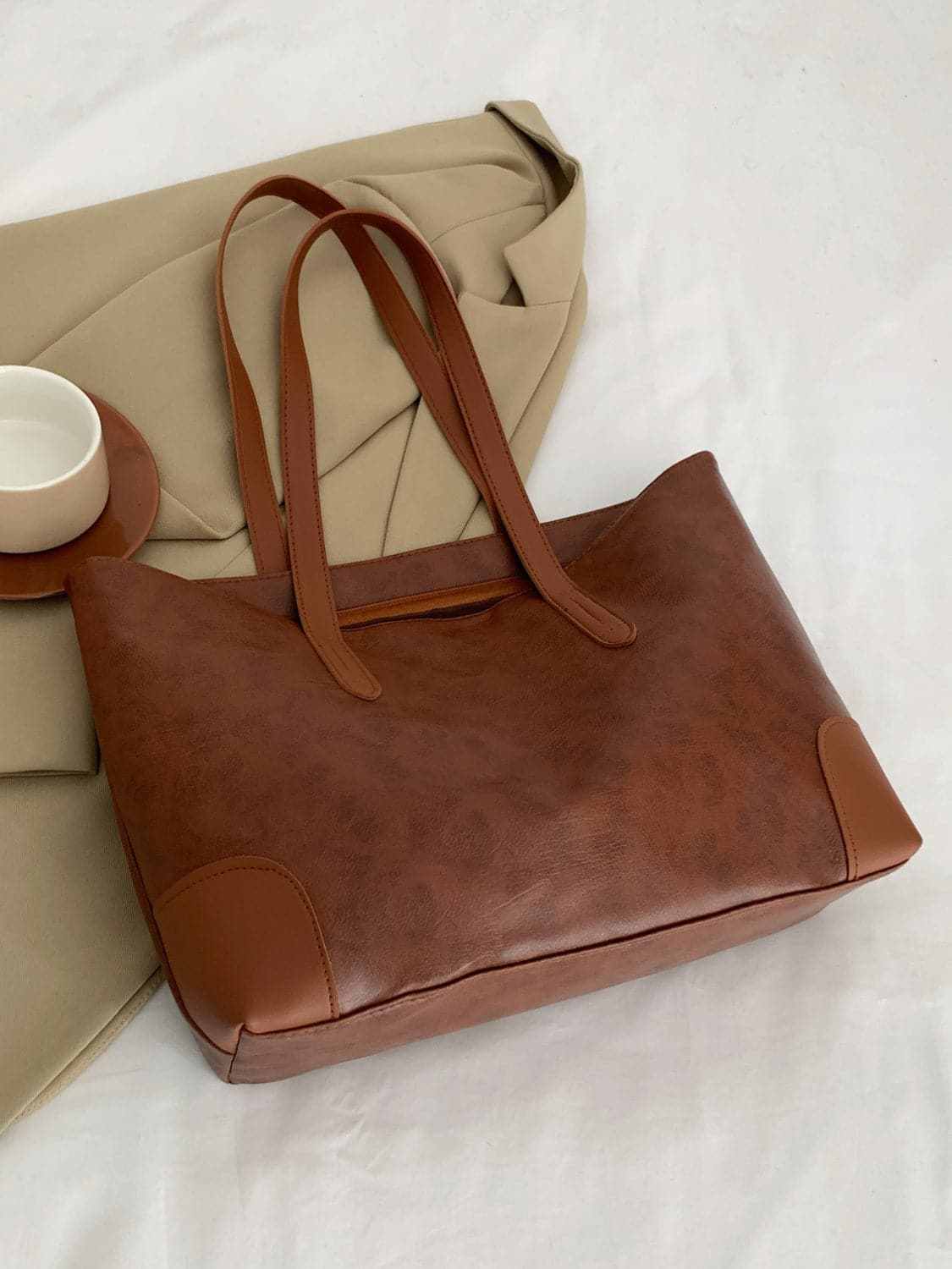Trendsi Bags - Chic pu leather medium tote bag - Premium Quality