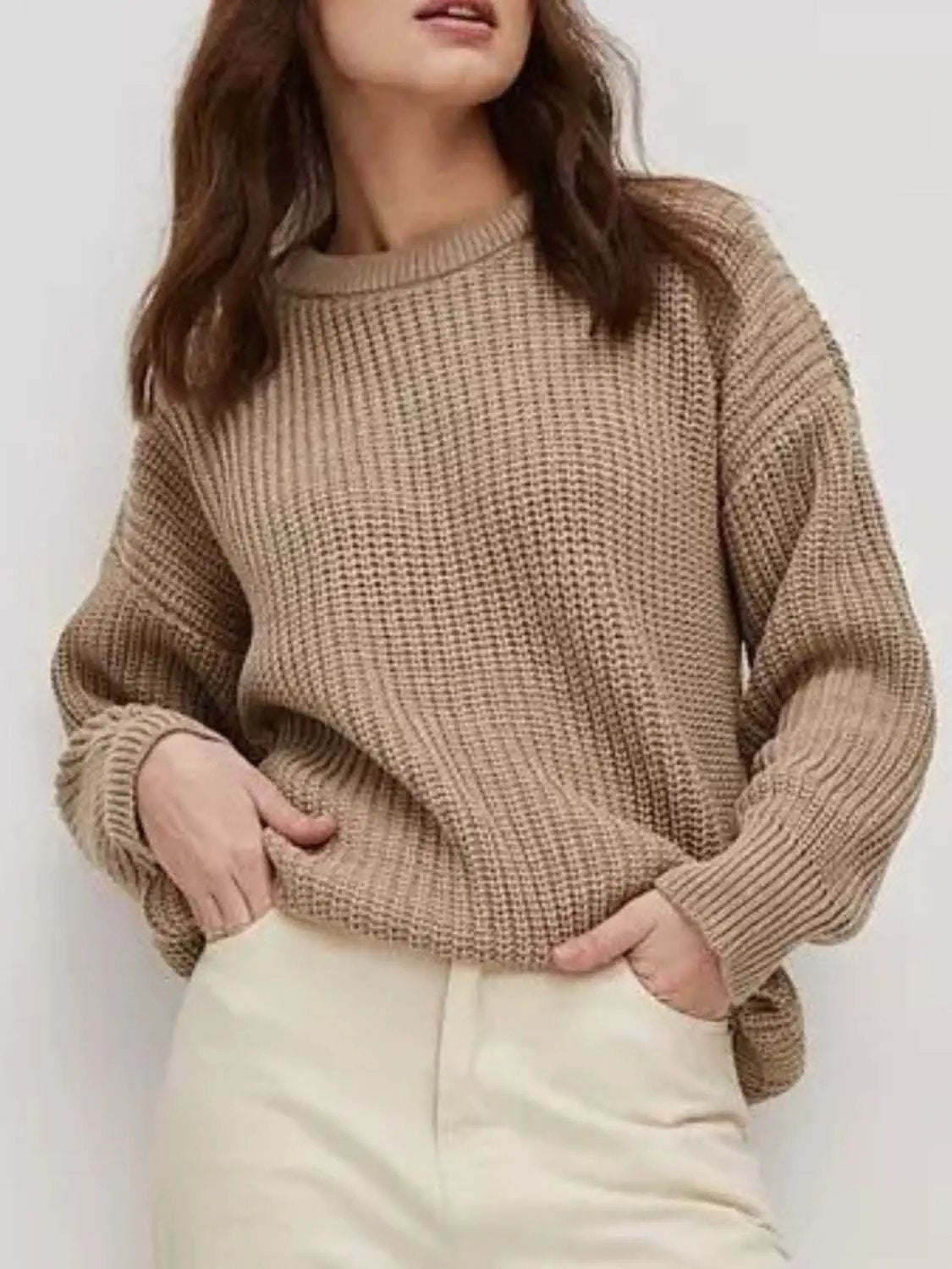 Trendsi Cozy long sleeve knit sweater
