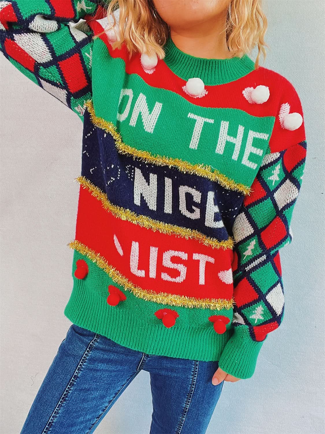 Trendsi Knit Pom-Pom Pullover Women&amp;#39;s Chic Top: Soft &amp;amp; Cozy