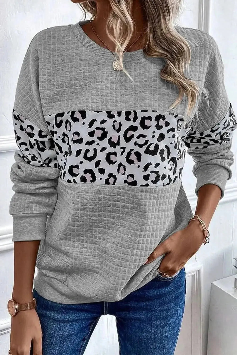 Sweatshirts &amp;amp; Hoodies - Cozy leopard print sweatshirt - Premium Quality