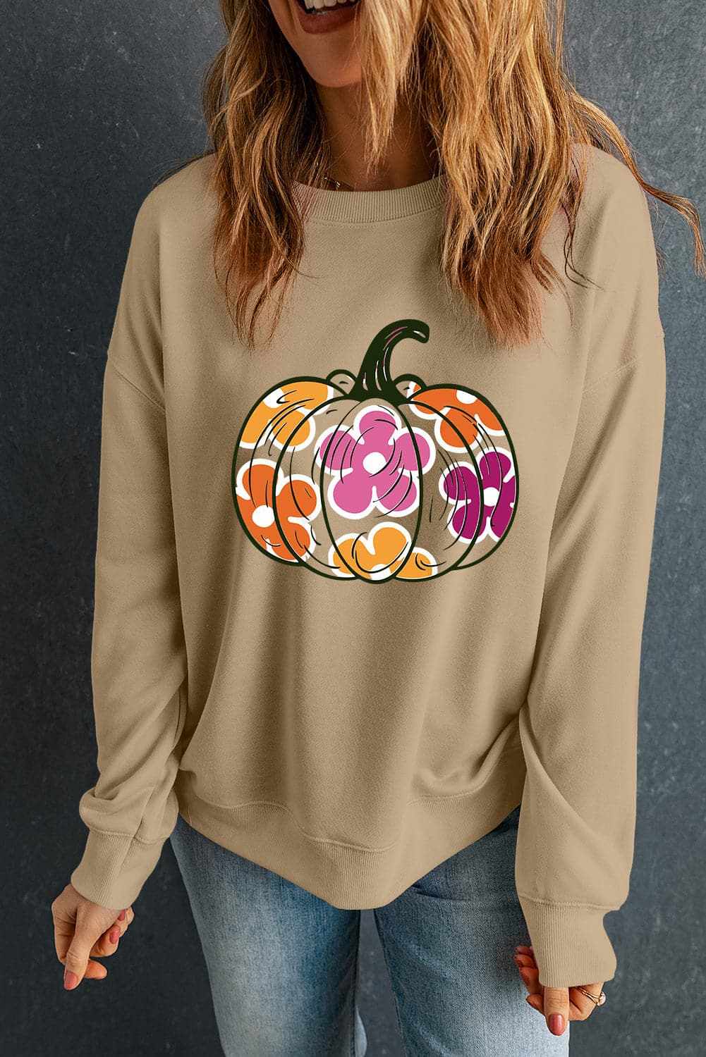 Autumn Graphic Long Sleeve Top - Sweatshirts &amp;amp;