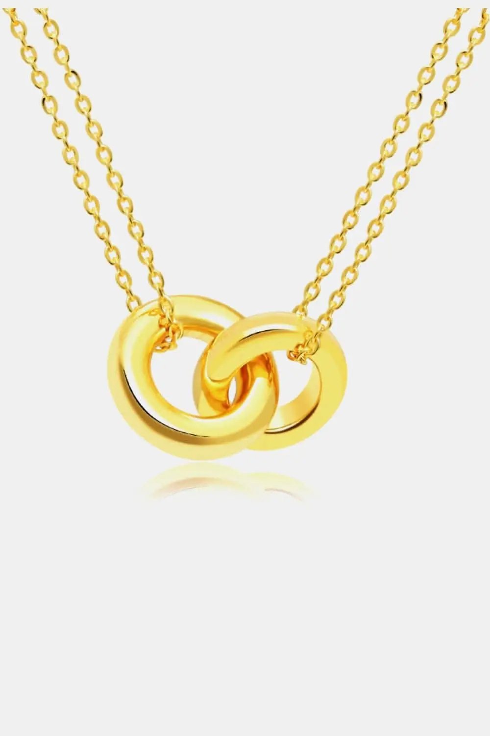 Trendsi Linked Ring Pendant Women&amp;#39;s Everyday Necklace Chic Minimalist Jewelry
