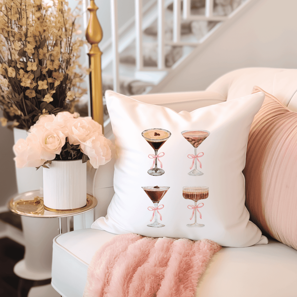 Espresso Martini Throw Pillow