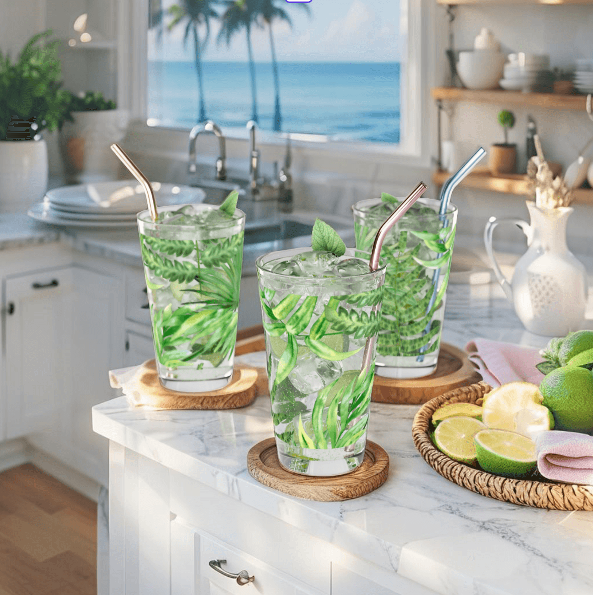 Tropical Glass Cup