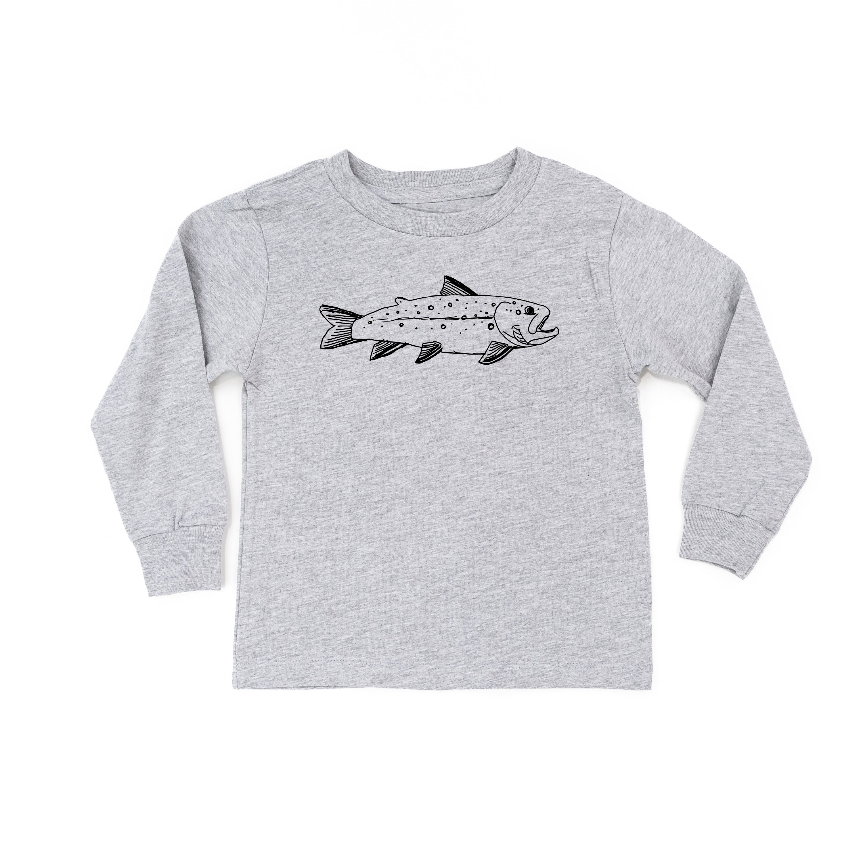 Hand Drawn Brook Trout - Child Long Sleeve Tee