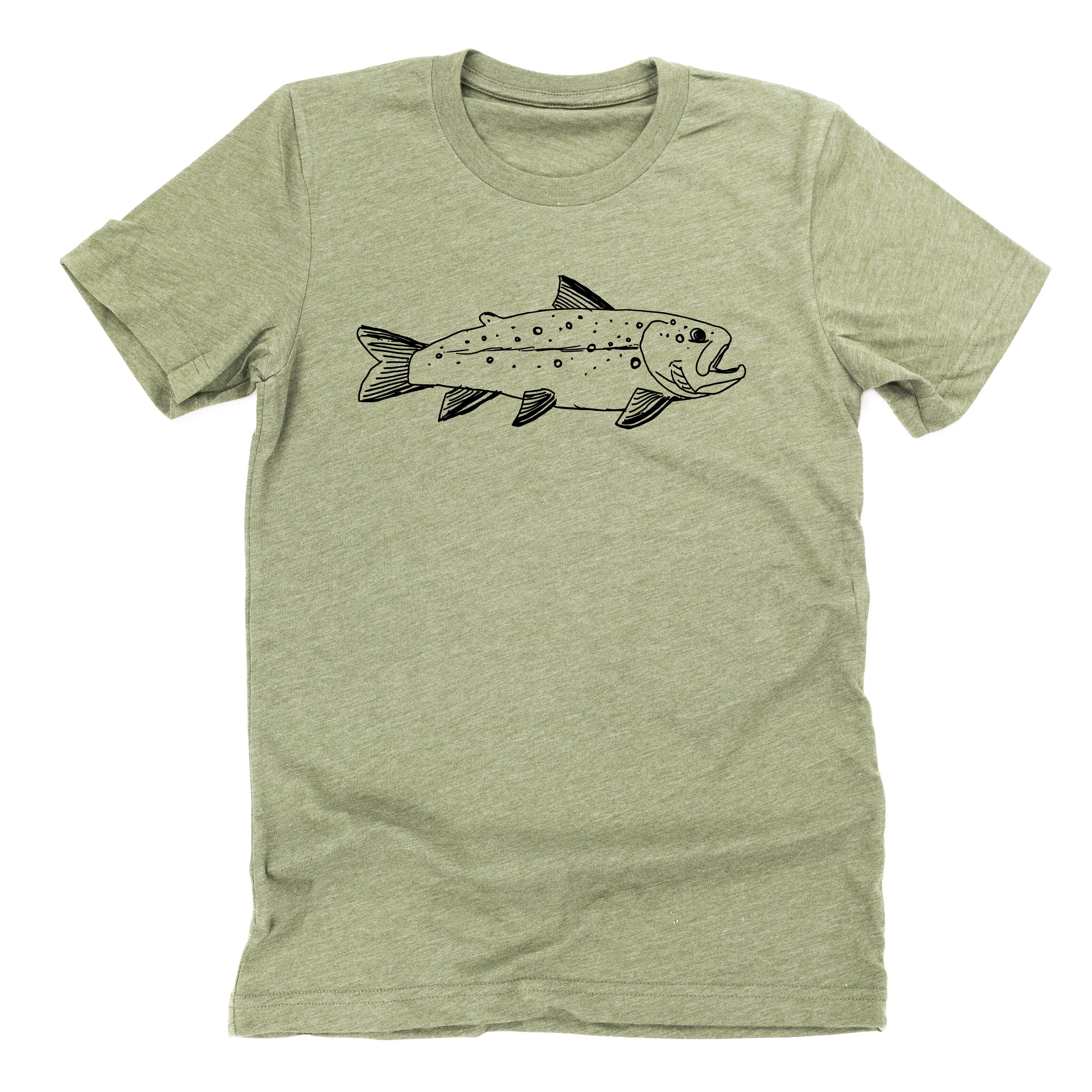 Hand Drawn Brook Trout - Unisex Tee