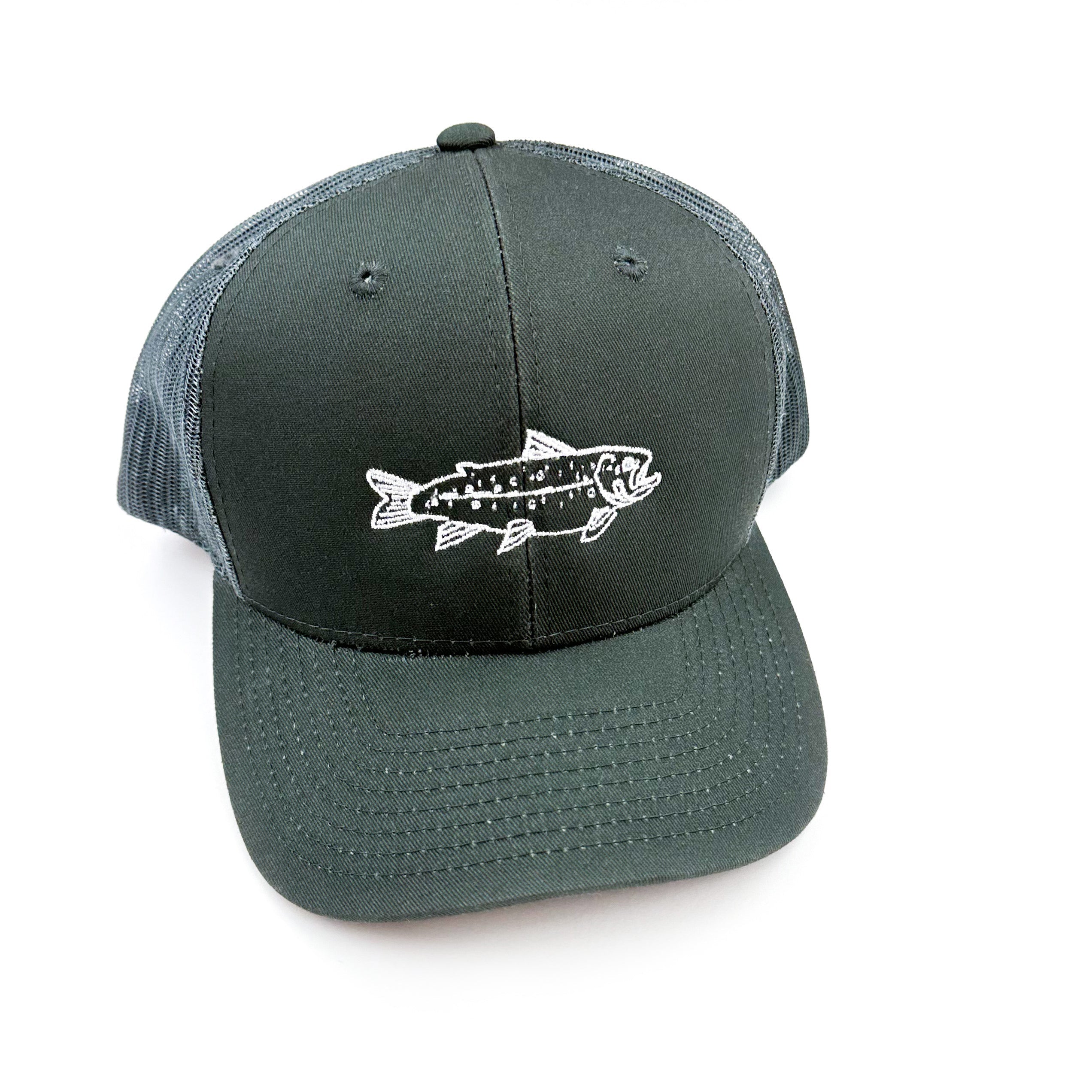 Brook Trout - Gray w/ White - Snapback Hat