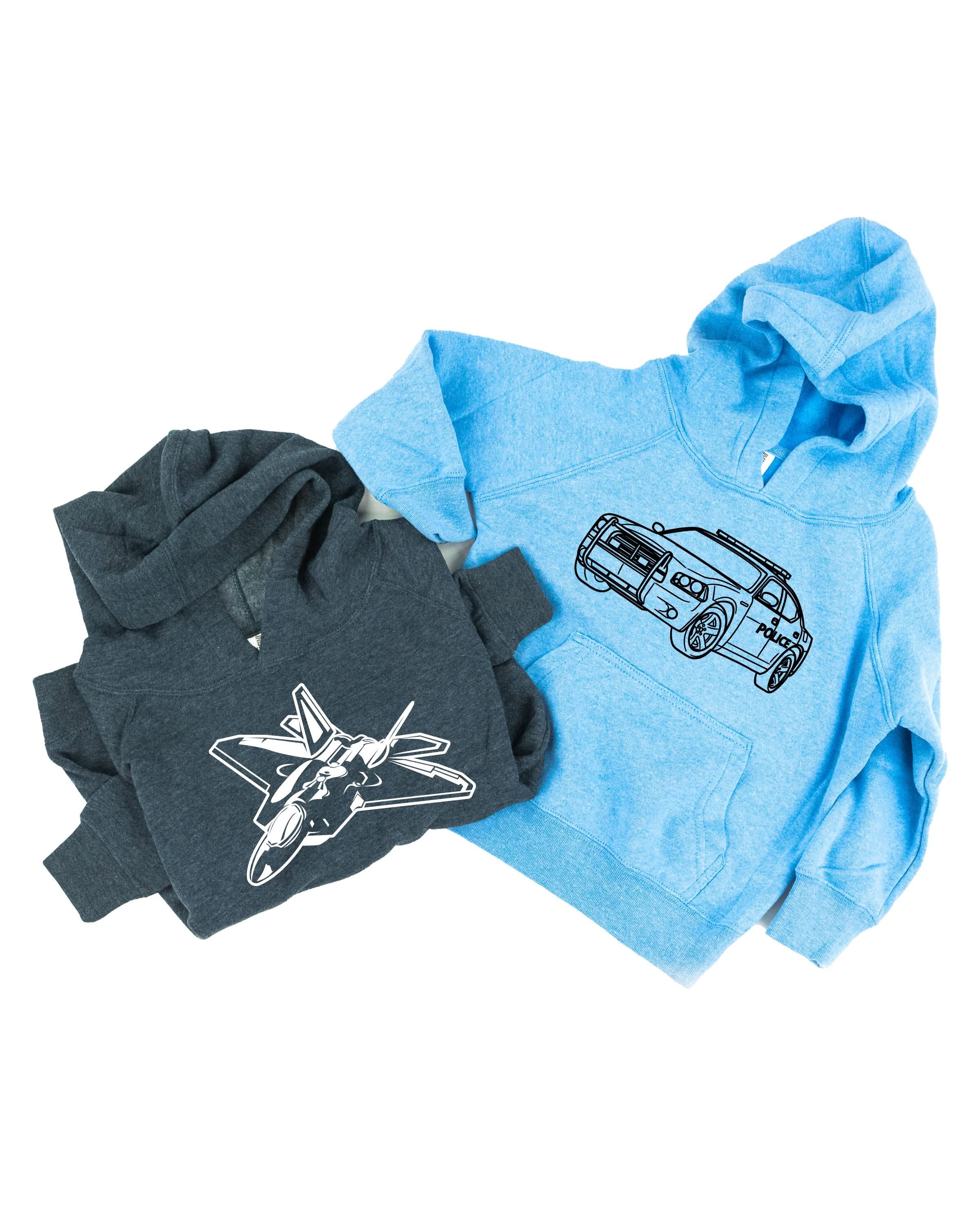 Trucks N&#39; Things Minimalist Design - (Choose Your Vehicle) - Child Hoodie