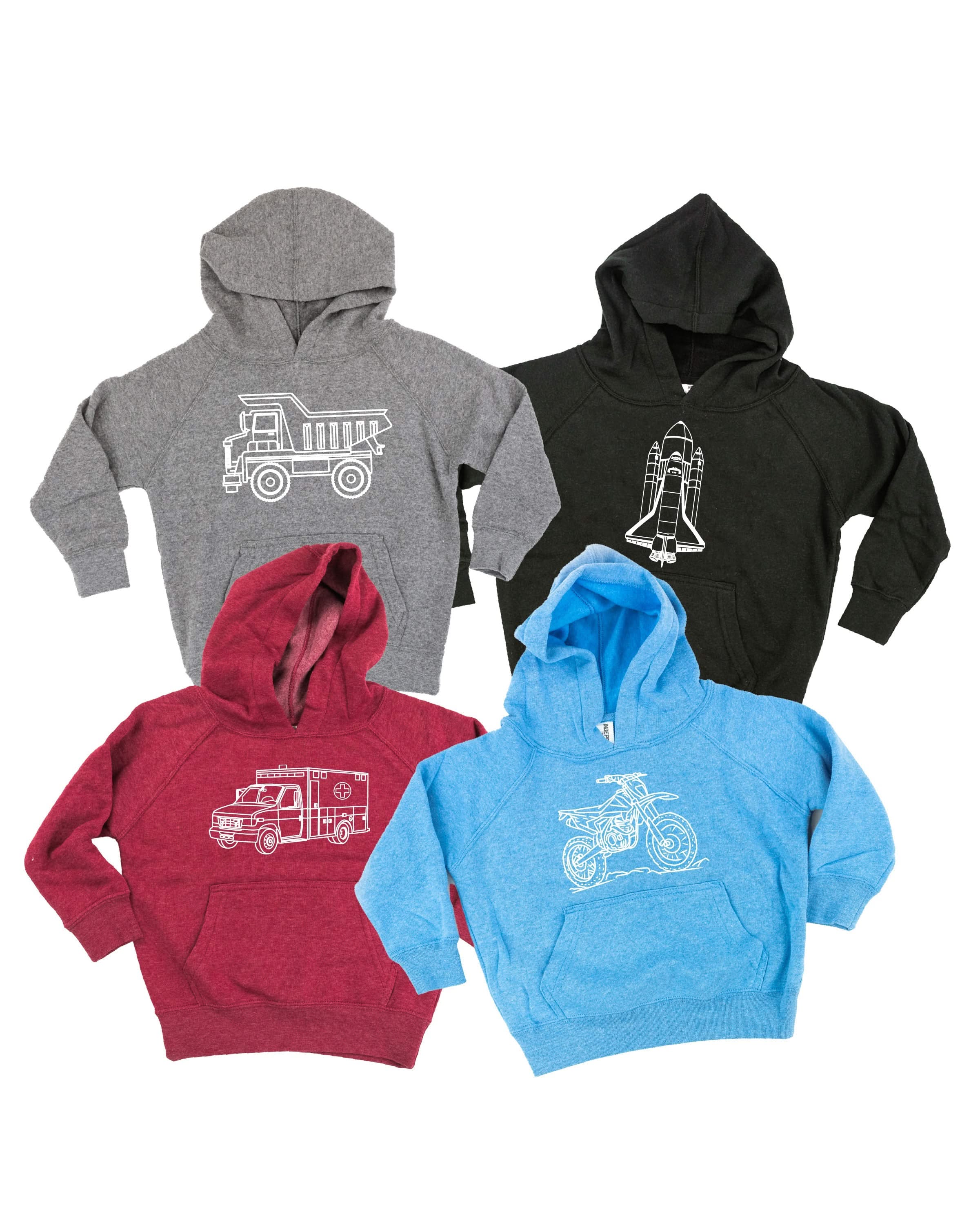 Trucks N&#39; Things Minimalist Design - (Choose Your Vehicle) - Child Hoodie