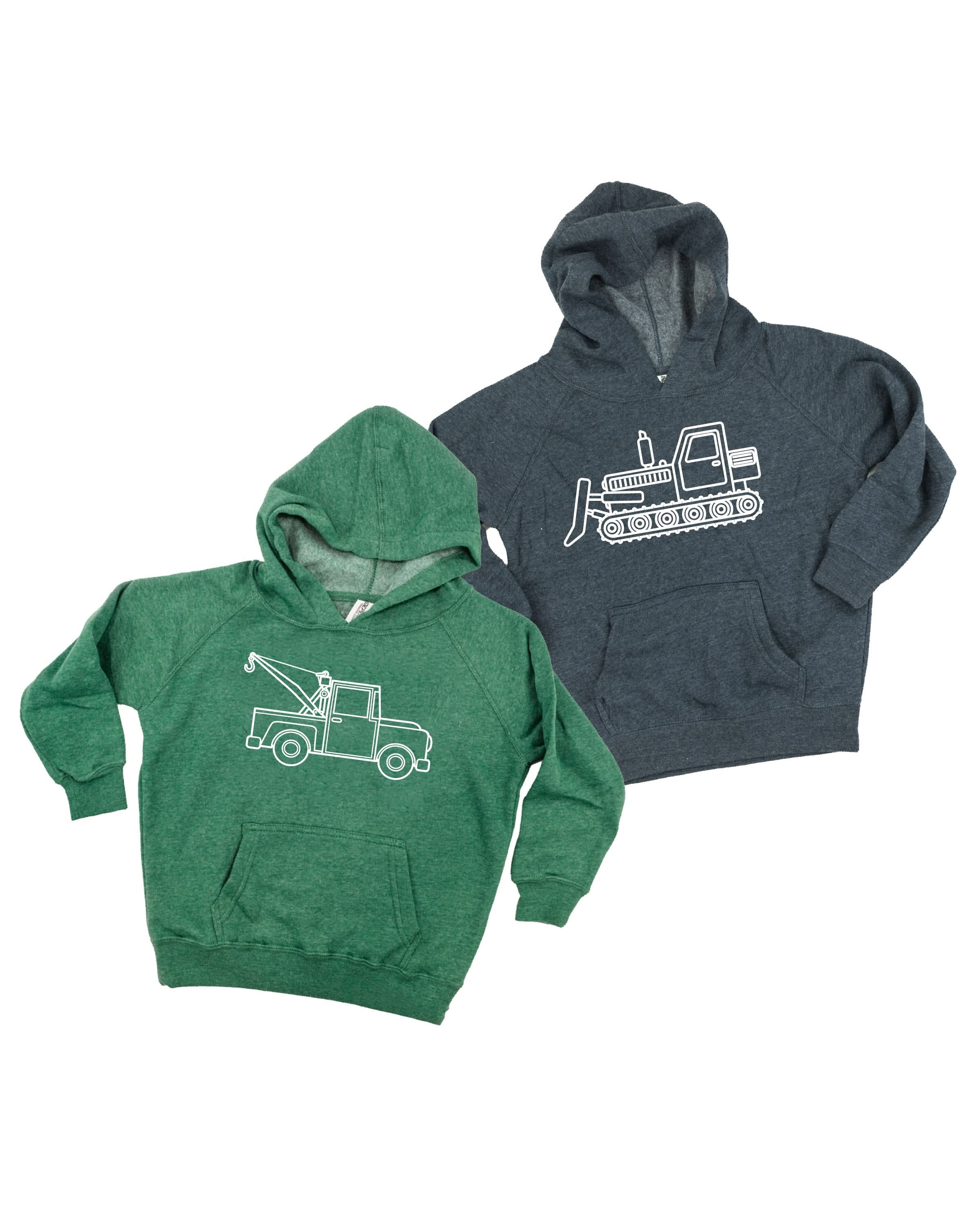 Trucks N&#39; Things Minimalist Design - (Choose Your Vehicle) - Child Hoodie