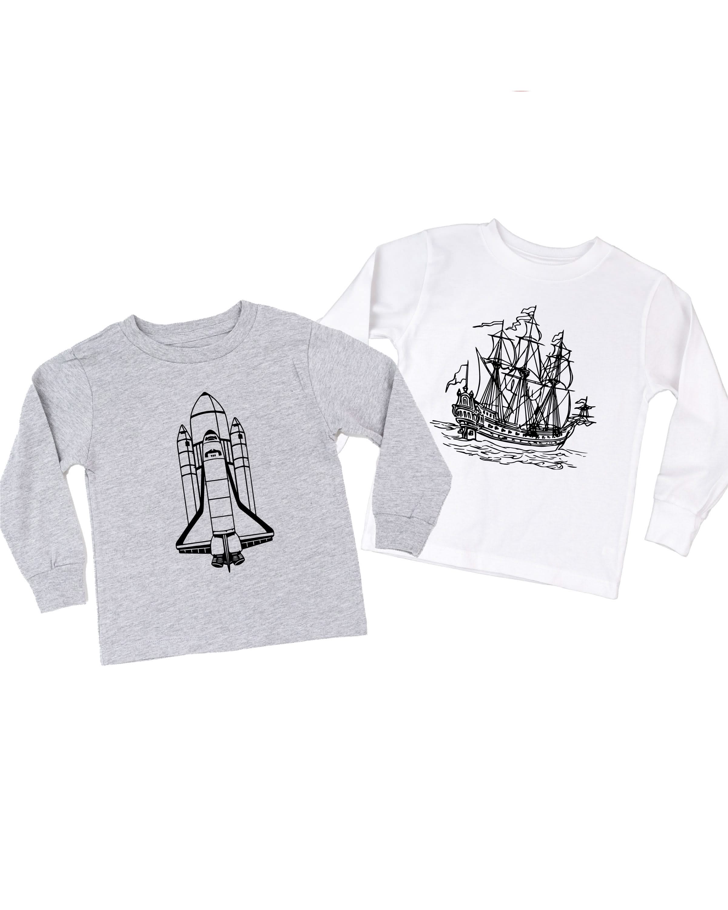 Trucks N&#39; Things Minimalist Design - (Choose Your Vehicle) - Child Long Sleeve Tee