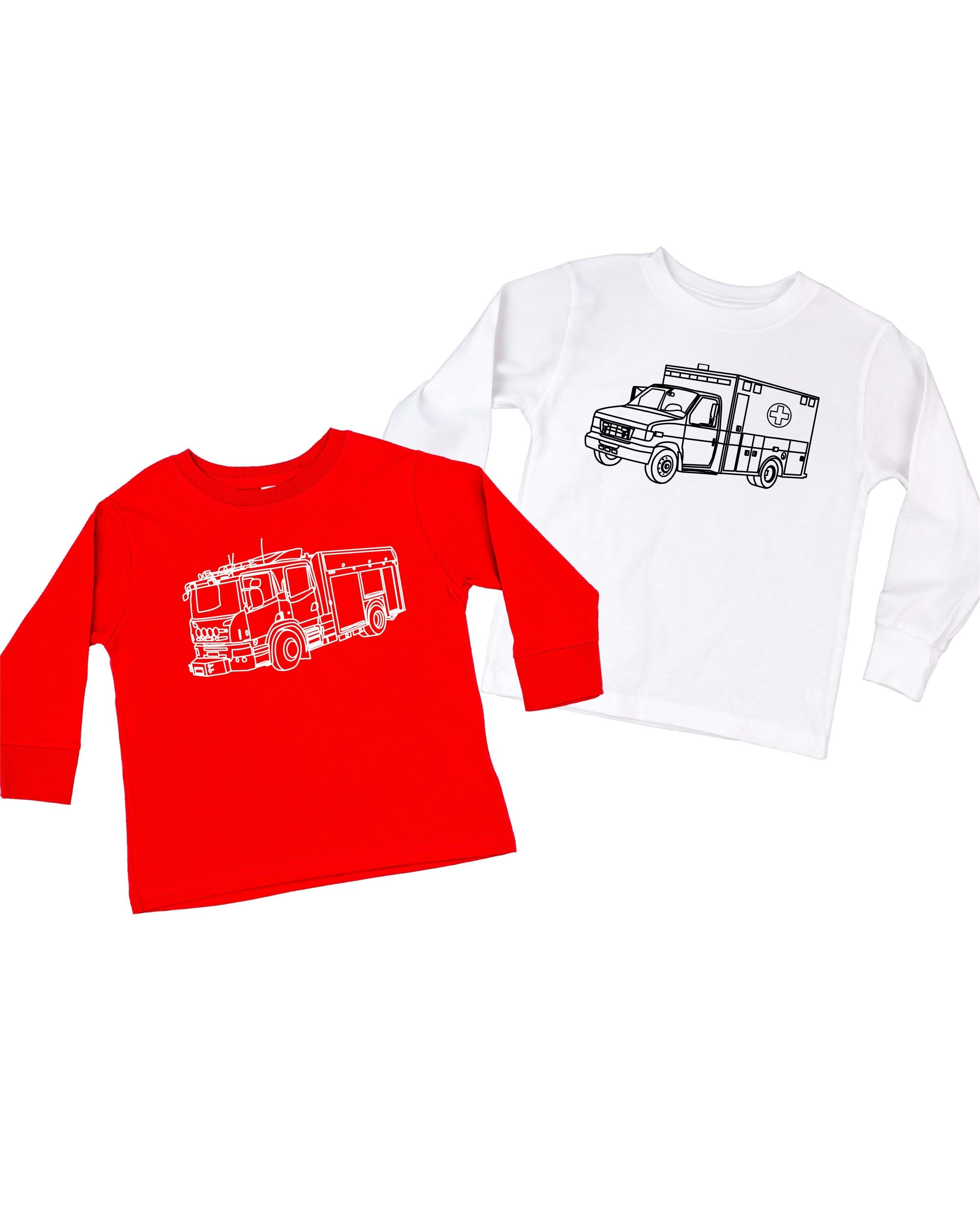 Trucks N&#39; Things Minimalist Design - (Choose Your Vehicle) - Child Long Sleeve Tee
