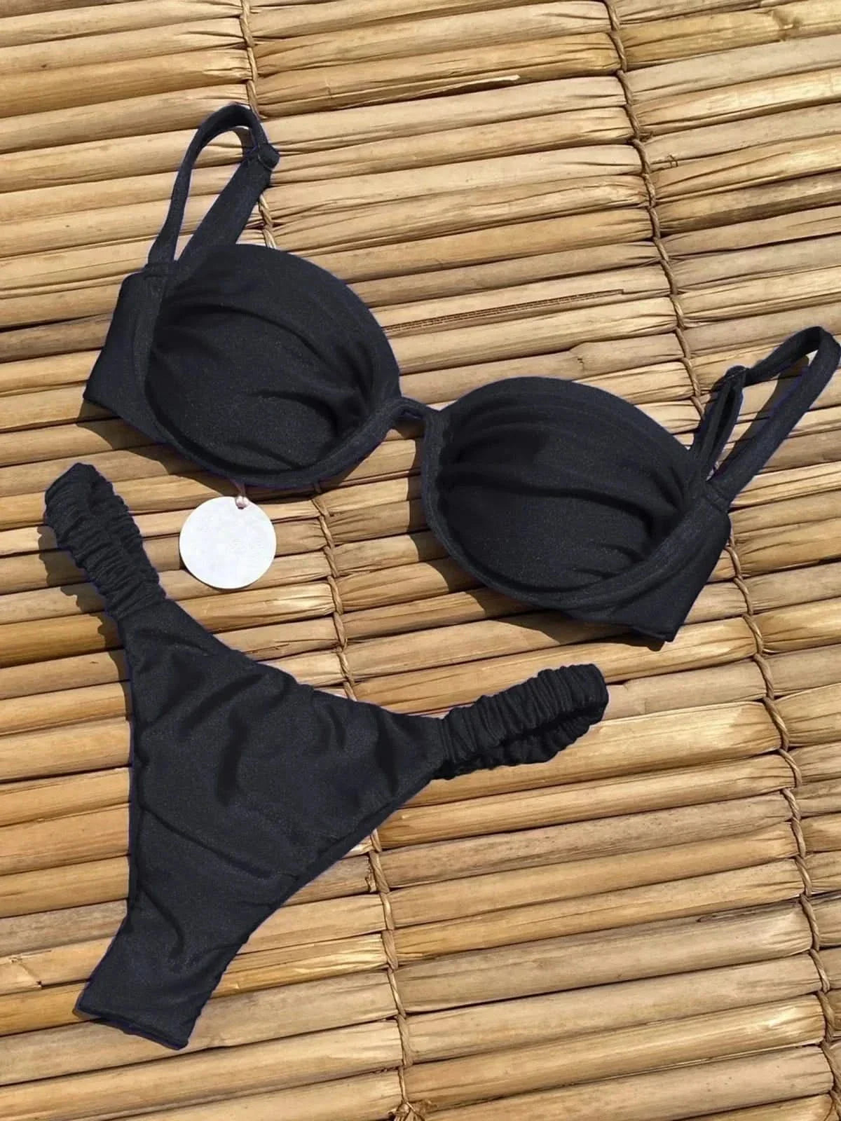 Two-piece push-up bikini swimsuit
