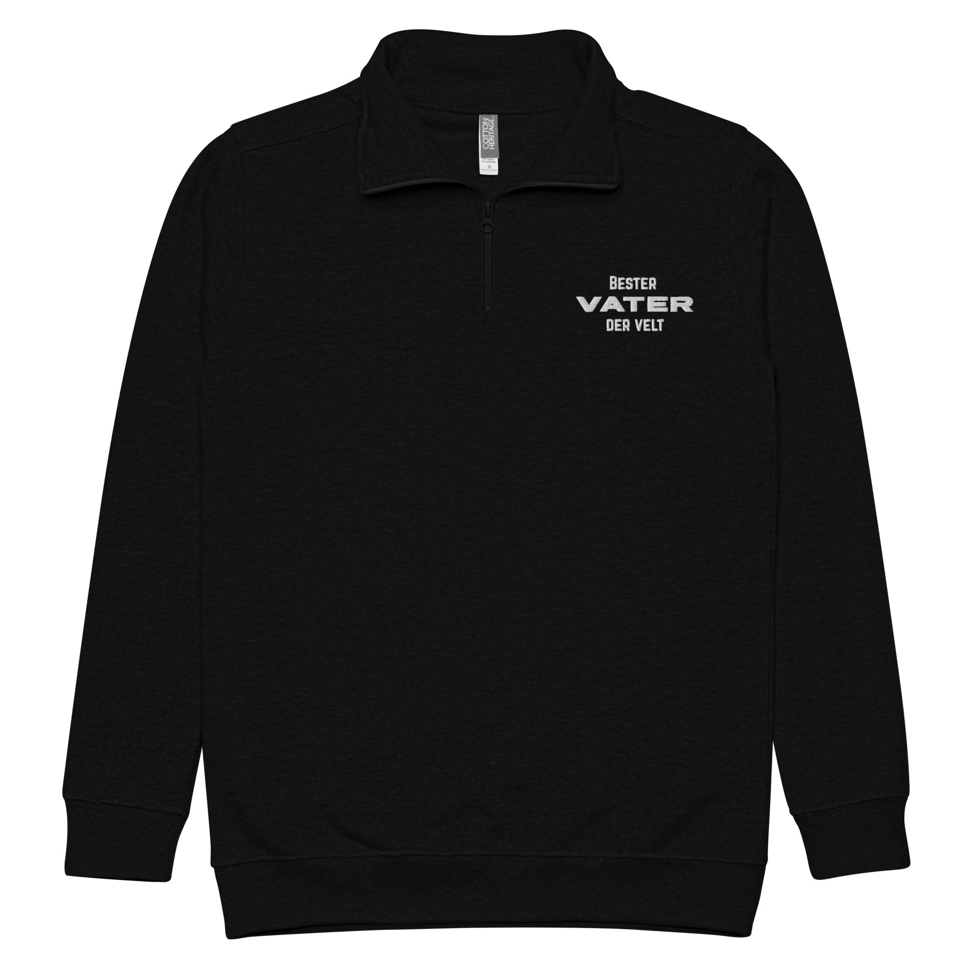 Bester Vater der Velt embroidered fleece pullover
