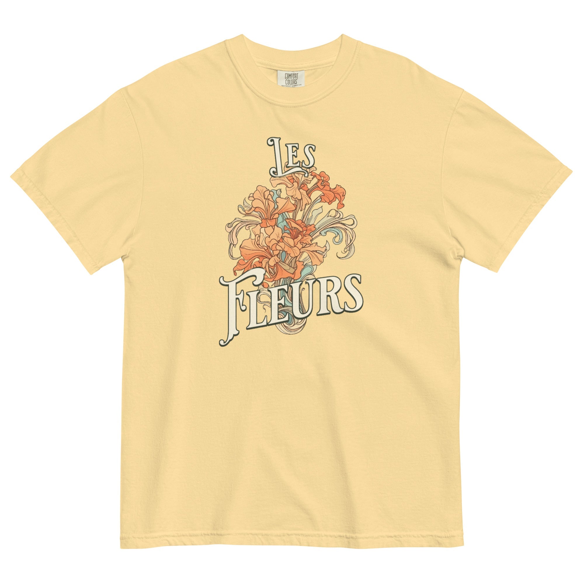 Les fleurs Unisex garment-dyed heavyweight t-shirt