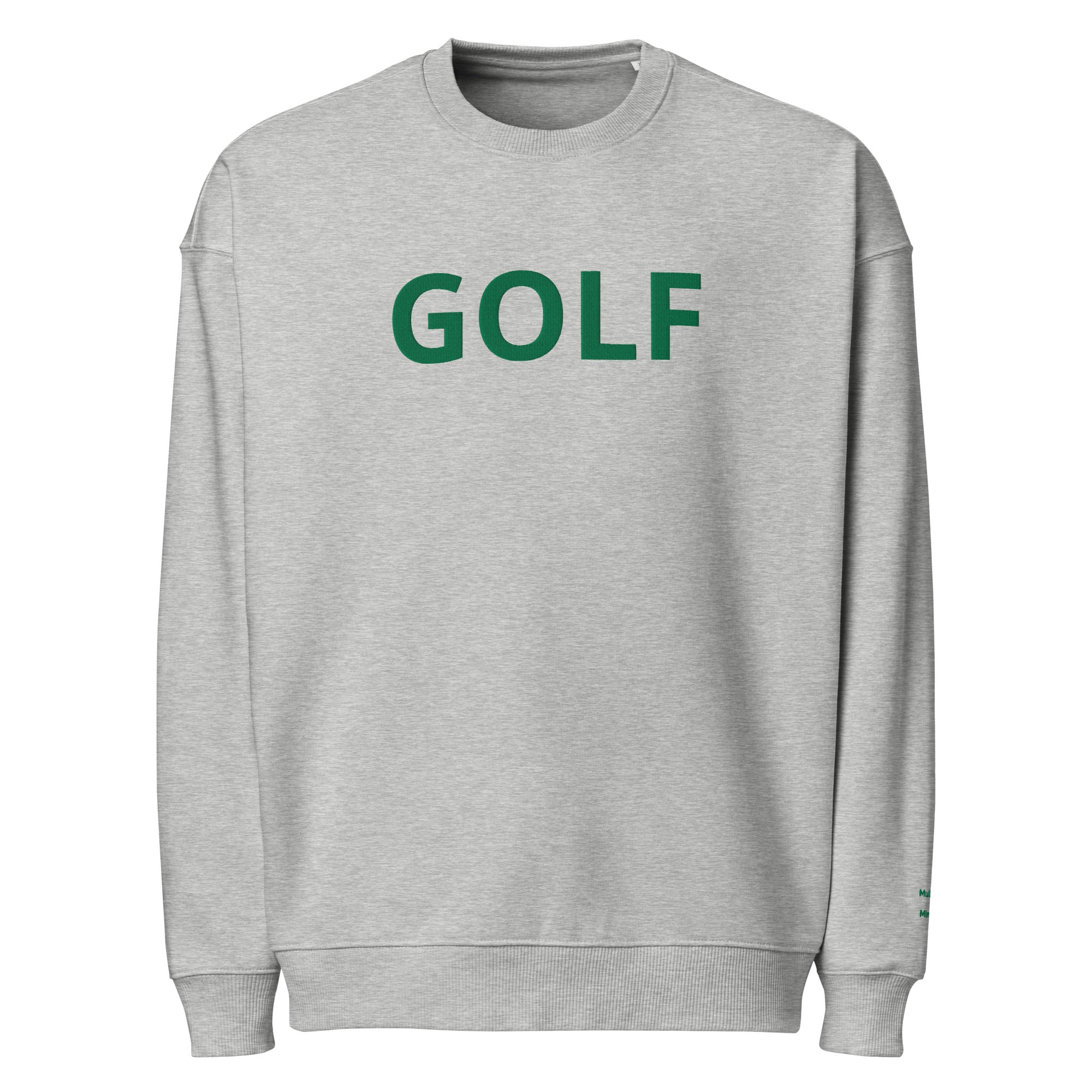 Oversized Embroidered GOLF Sweatshirt – Mulligans &amp;amp; Mimosas Sleeve Detail