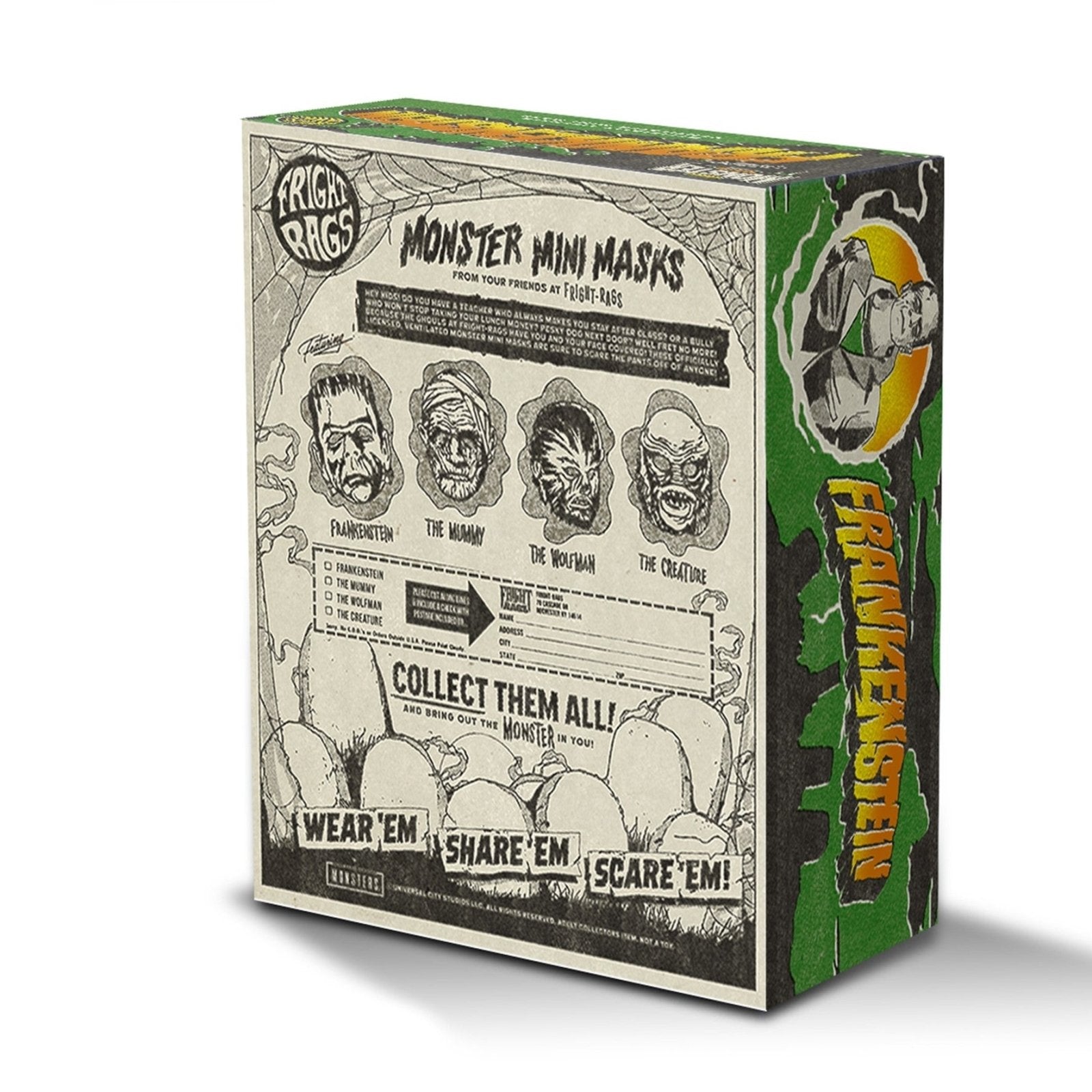 Universal Monsters B&amp;W Or Color PX Mini Mask - Select Figure(s)