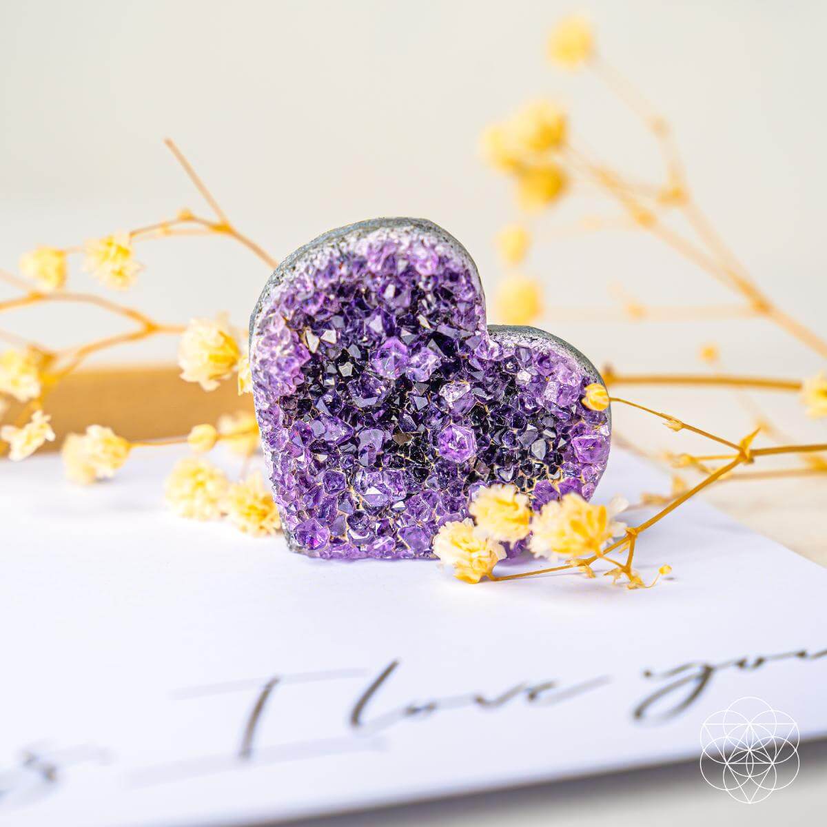 Uruguayan Amethyst Love Heart Cluster - AAA Premium Quality