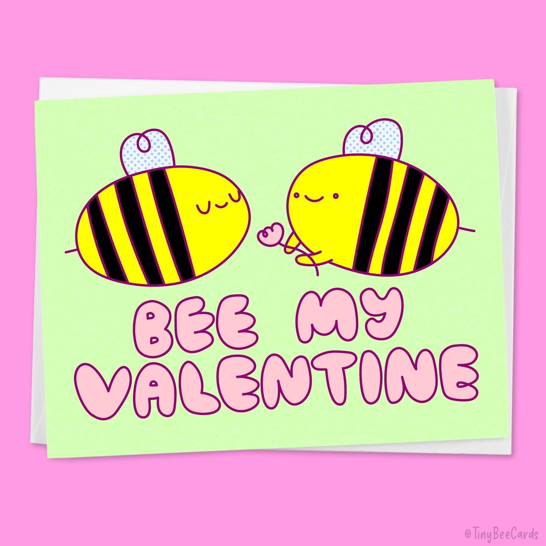 Valentines Day Card &amp;quot;Bee My Valentine&amp;quot;