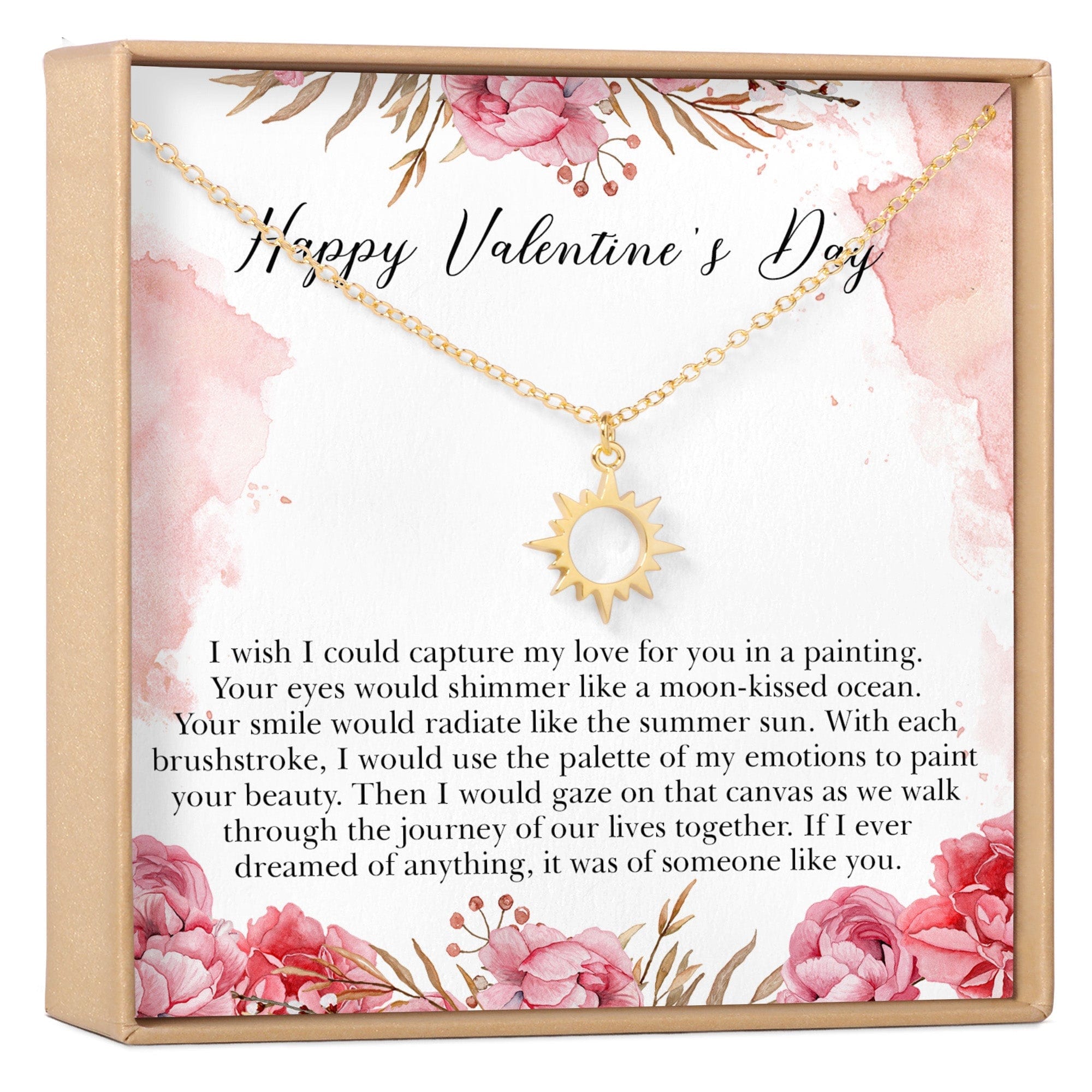Valentine&amp;#39;s Day Sun Pendant Necklace