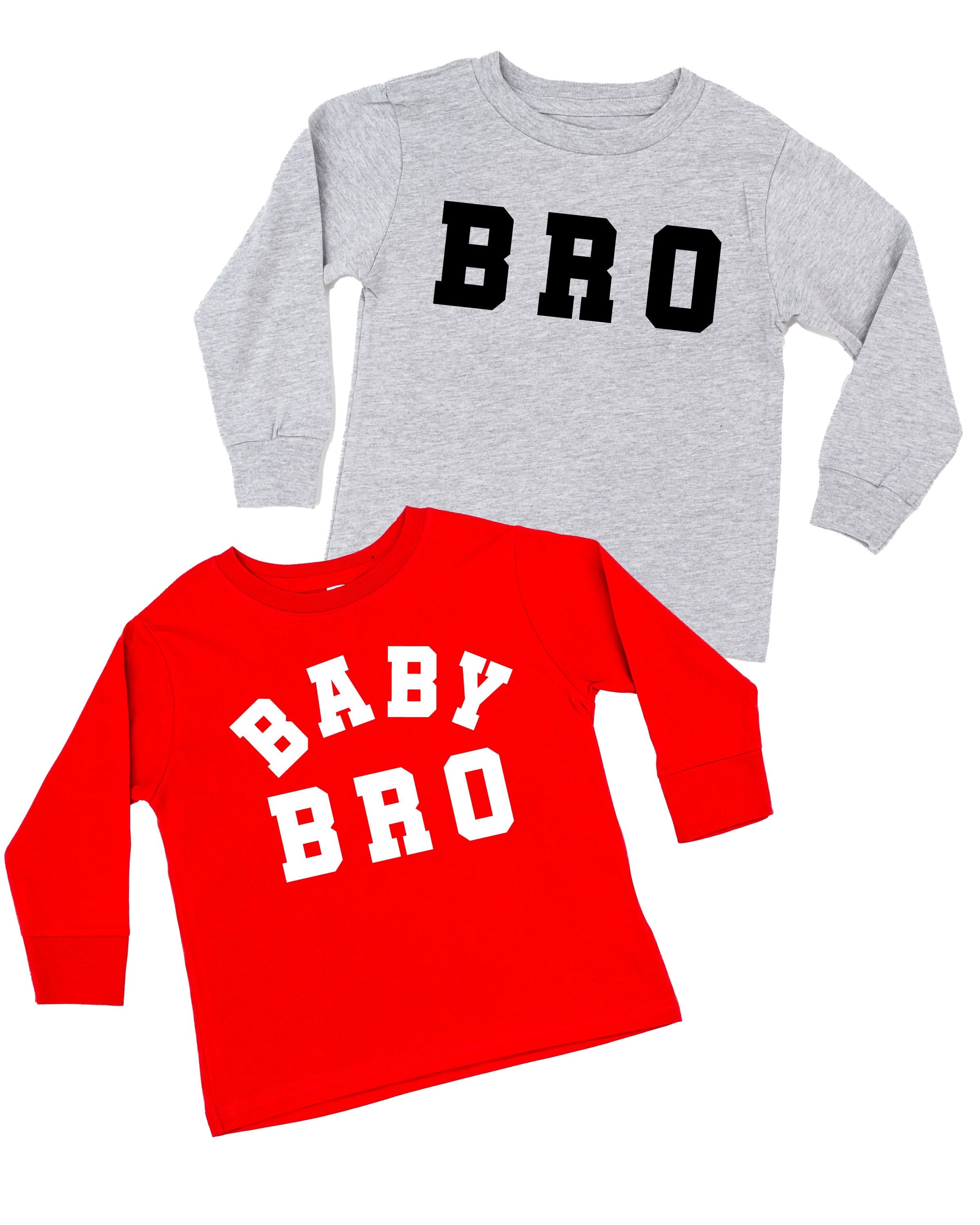 Varsity &#39;Bro&#39; Sibling Tees - (Choose Your Role) - Child Long Sleeve Tee
