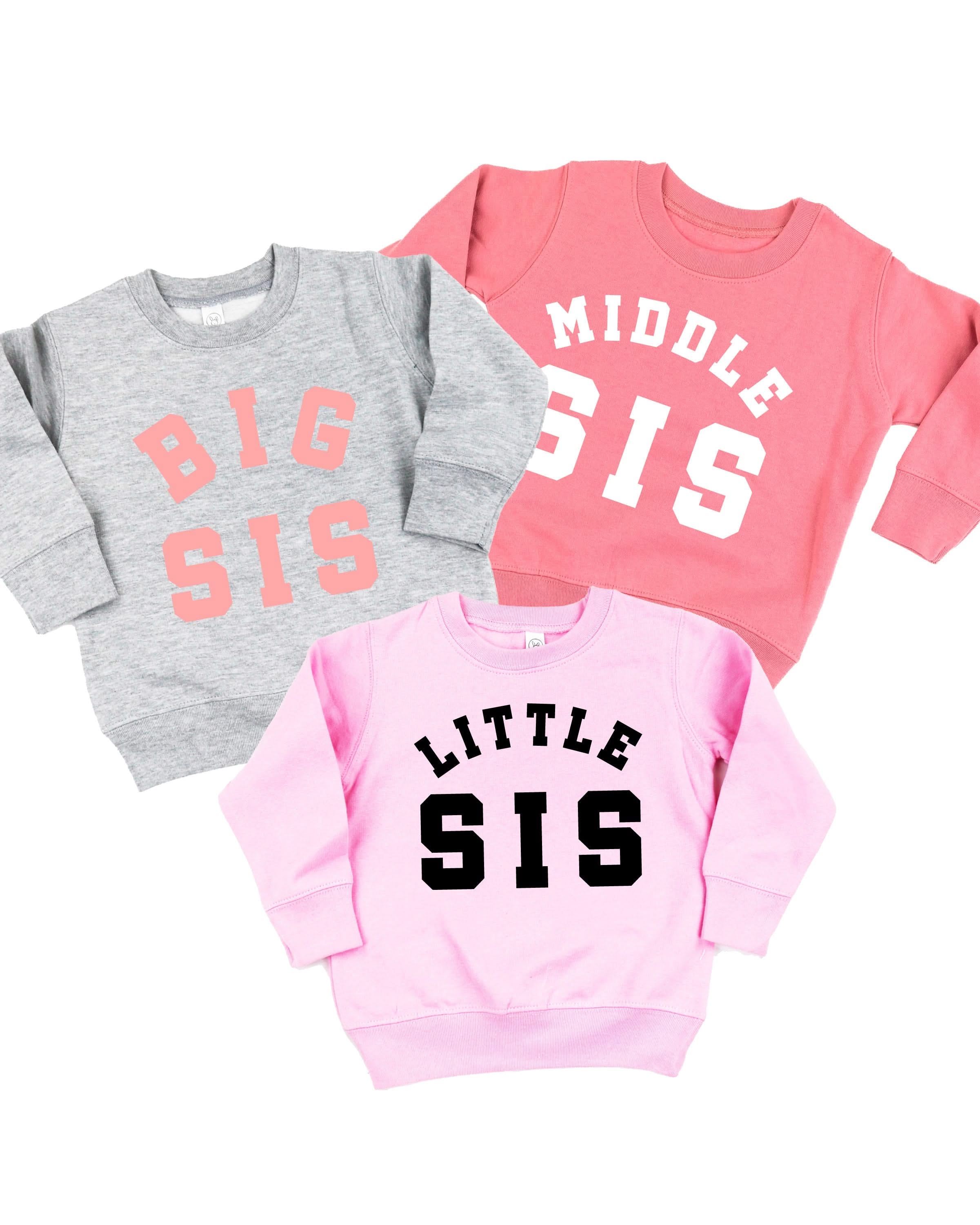 Varsity &#39;Sis&#39; Sibling Tees - (Choose Your Role) - Child Sweater