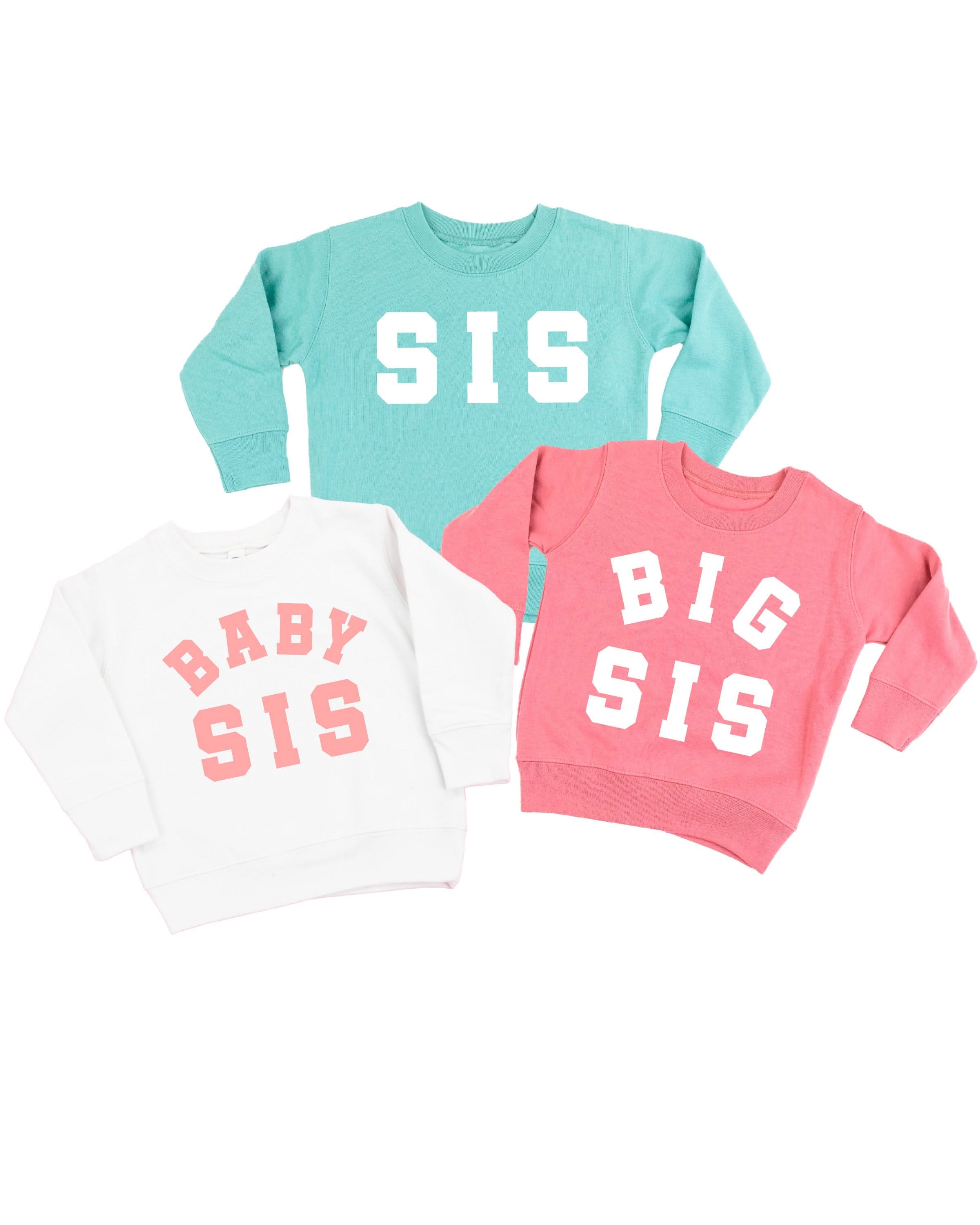 Varsity &amp;#39;Sis&amp;#39; Sibling Tees - (Choose Your Role) - Child Sweater