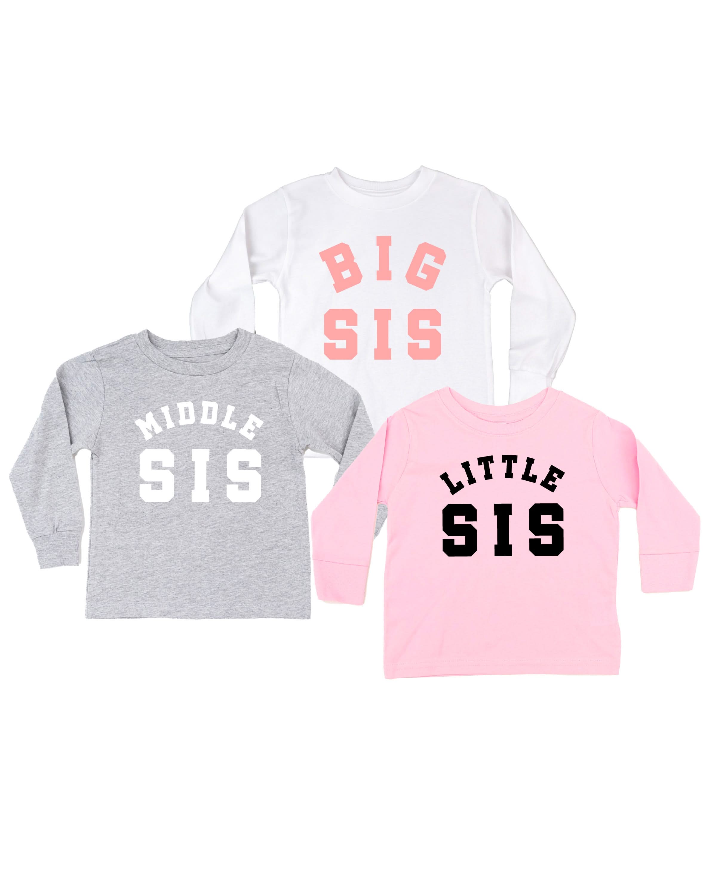 Varsity &amp;#39;Sis&amp;#39; Sibling Tees - (Choose Your Role) - Child Long Sleeve Tee