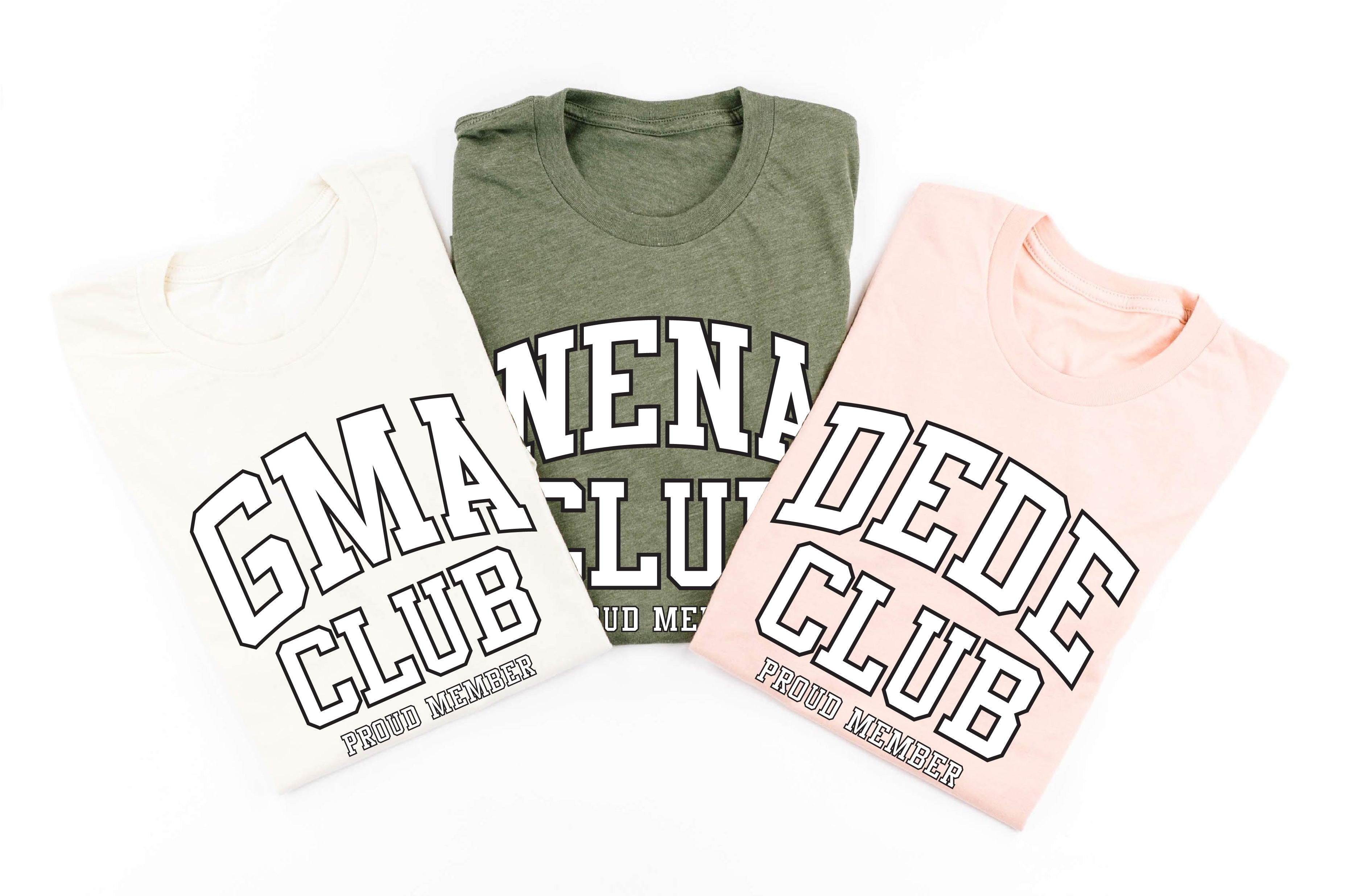 Varsity Style - &quot;_____ Club - Proud Member&quot; - (Choose Your Name) - Unisex Tee