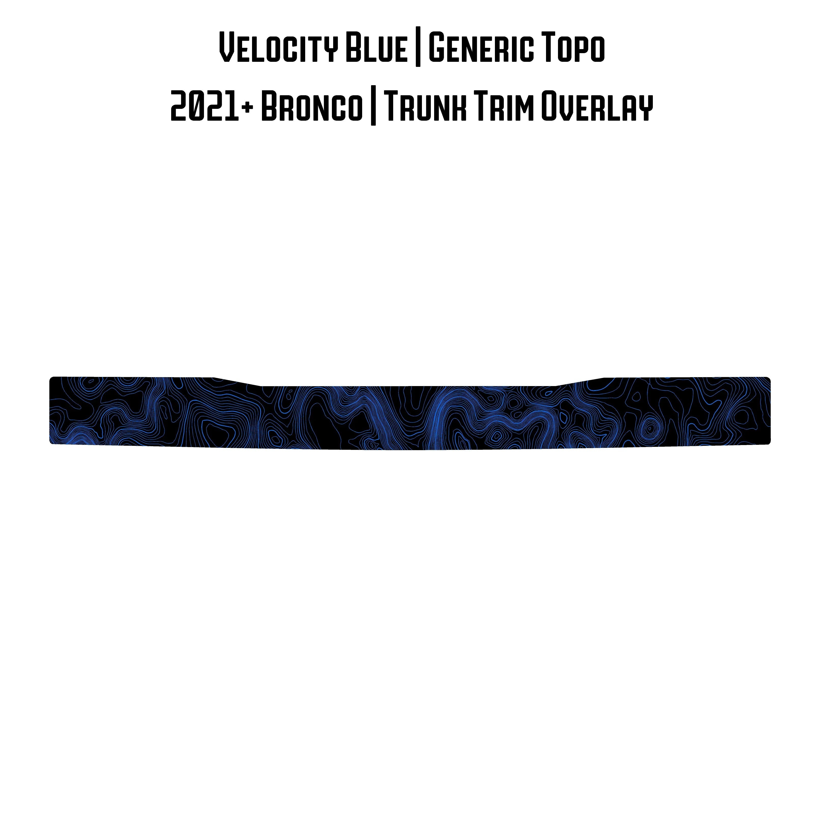 Topo Trunk Trim Overlay / Protector - 2021+ Bronco