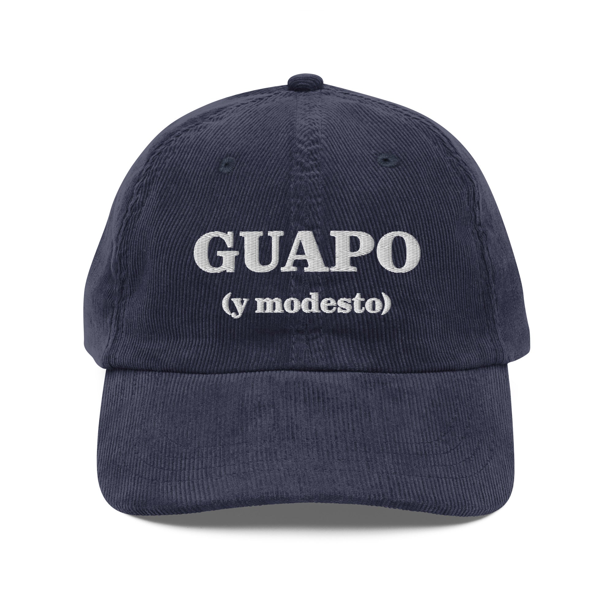 Guapo y modesto embroidered Vintage corduroy cap