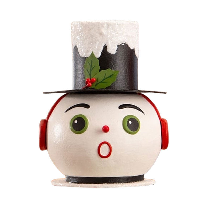 Vintage Surprised Snowman Container by Bethany Lowe Designs