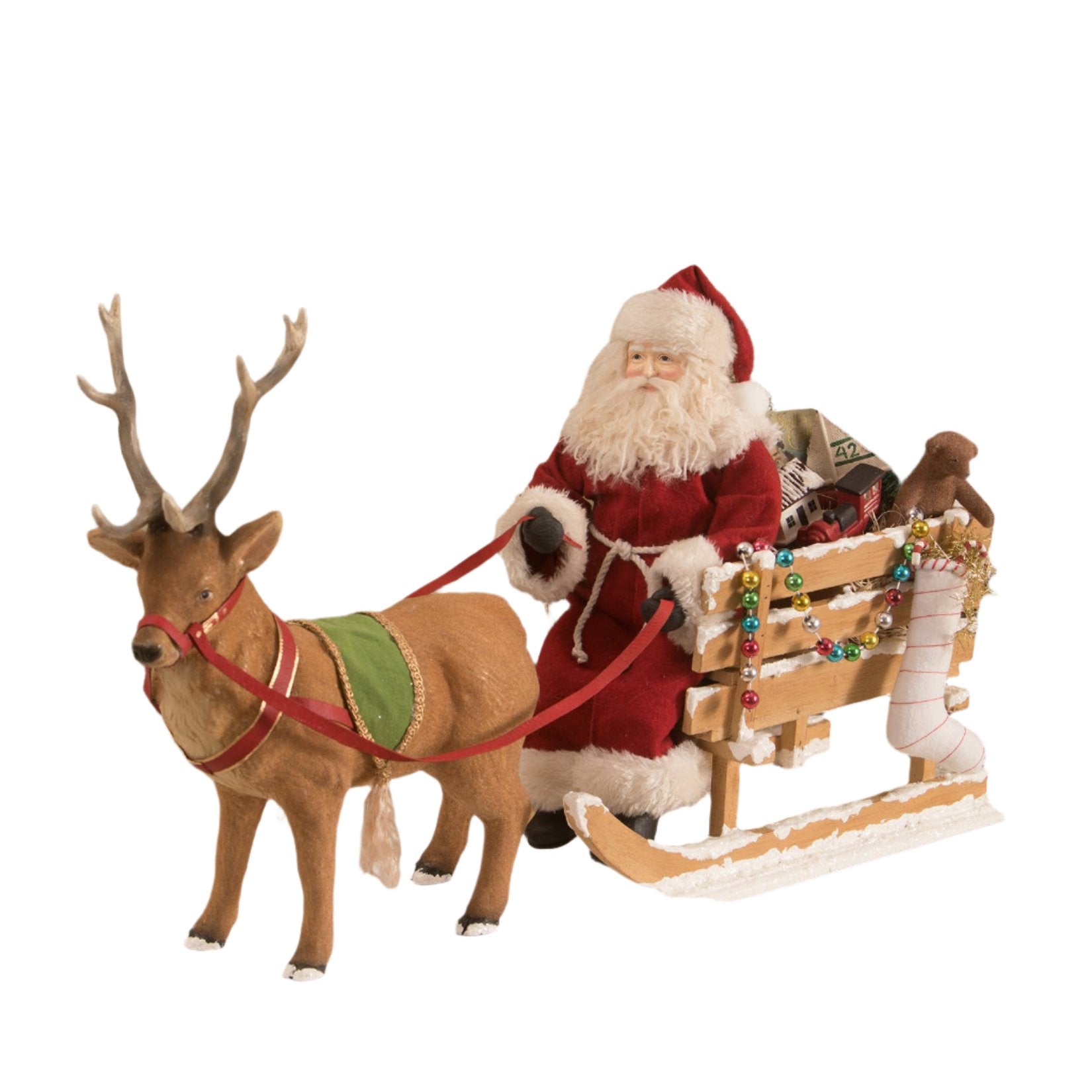 Santa in a One Horse Open Sleigh