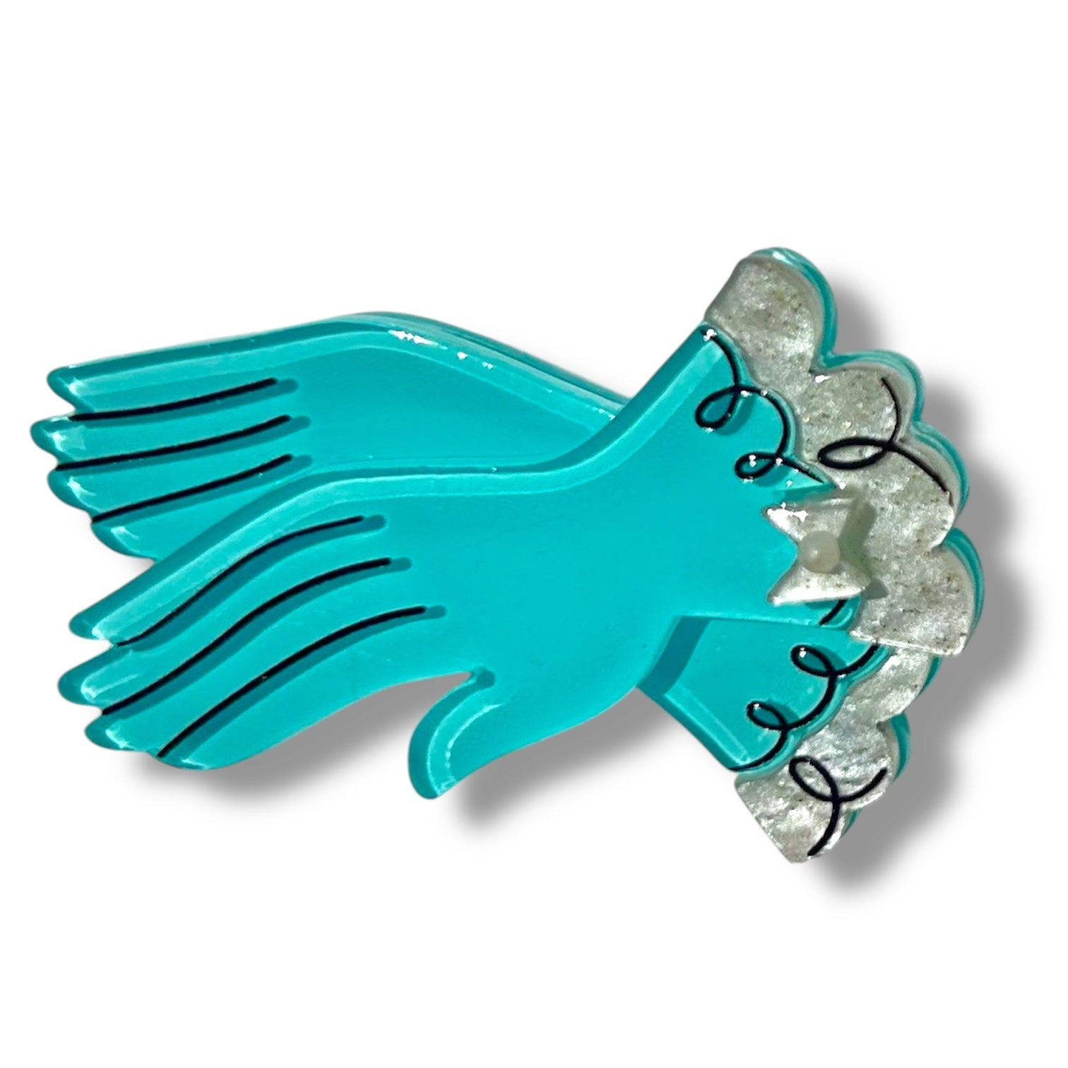 High Society Hands Mini Brooch by Asia Ellington x Lipstick &amp;amp; Chrome