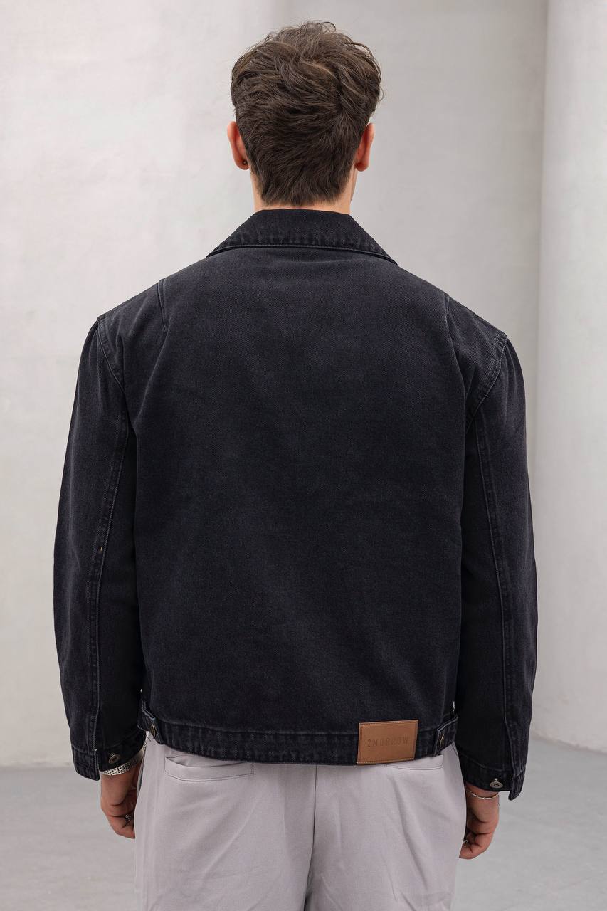 Vintage Washed Denim Jacket - Men&#39;s Streetwear Casual Jean Jacket