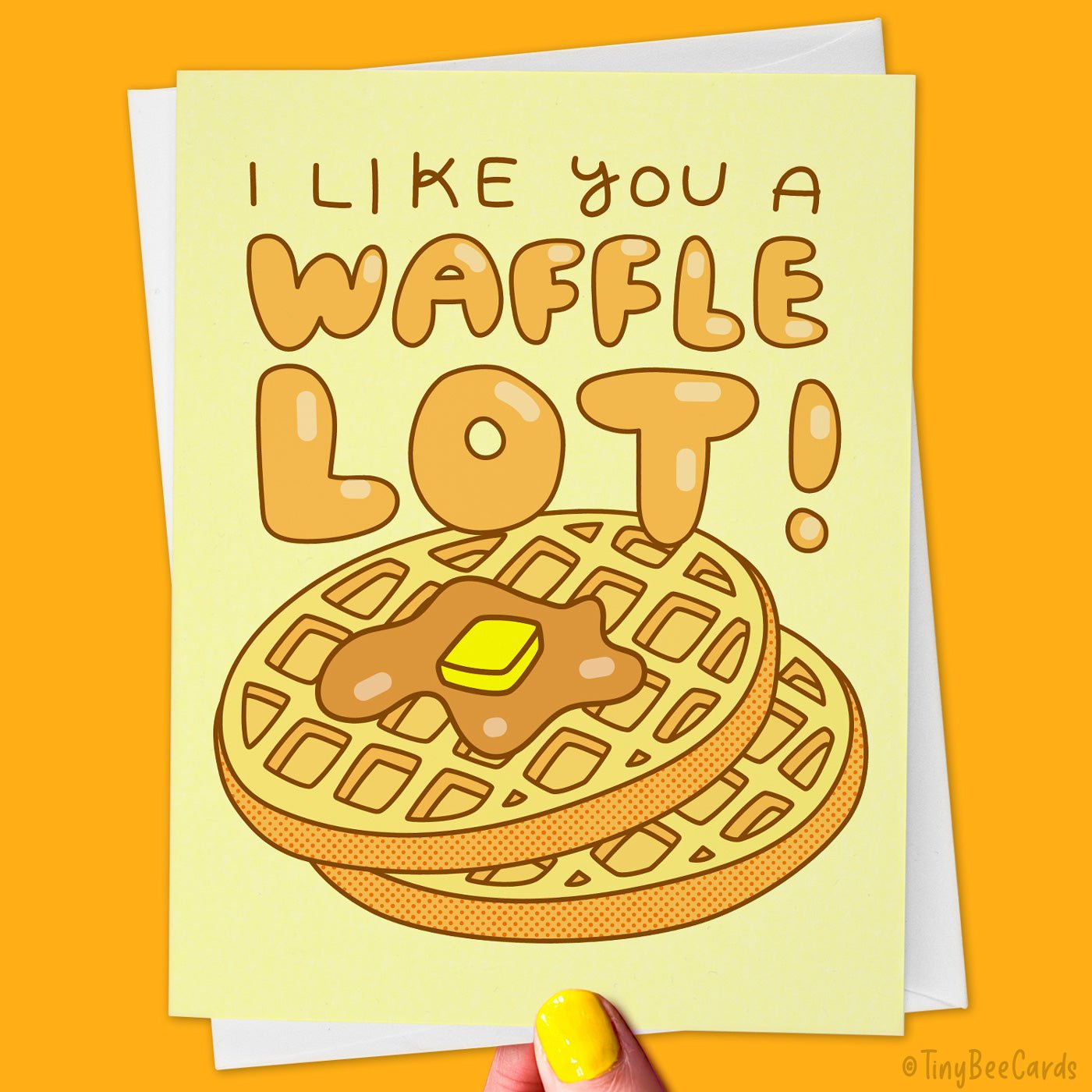 Waffles Love Card &amp;quot;I Like You a Waffle Lot&amp;quot;