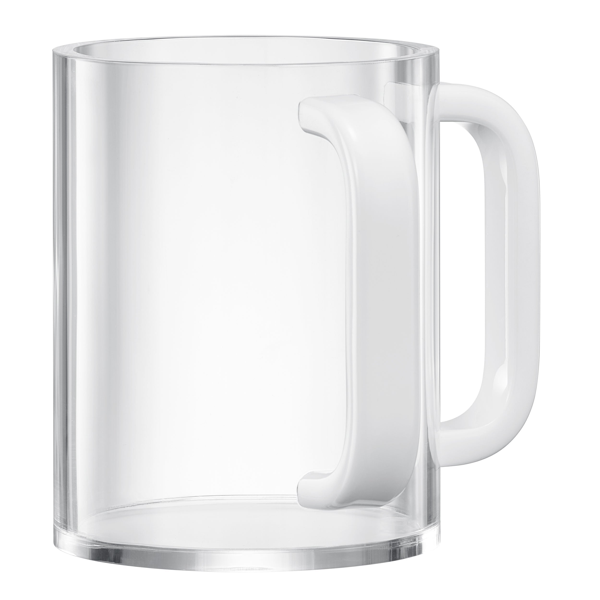 Acrylic Judaica Hand Washing Cup, Clear &amp;amp; White Handles