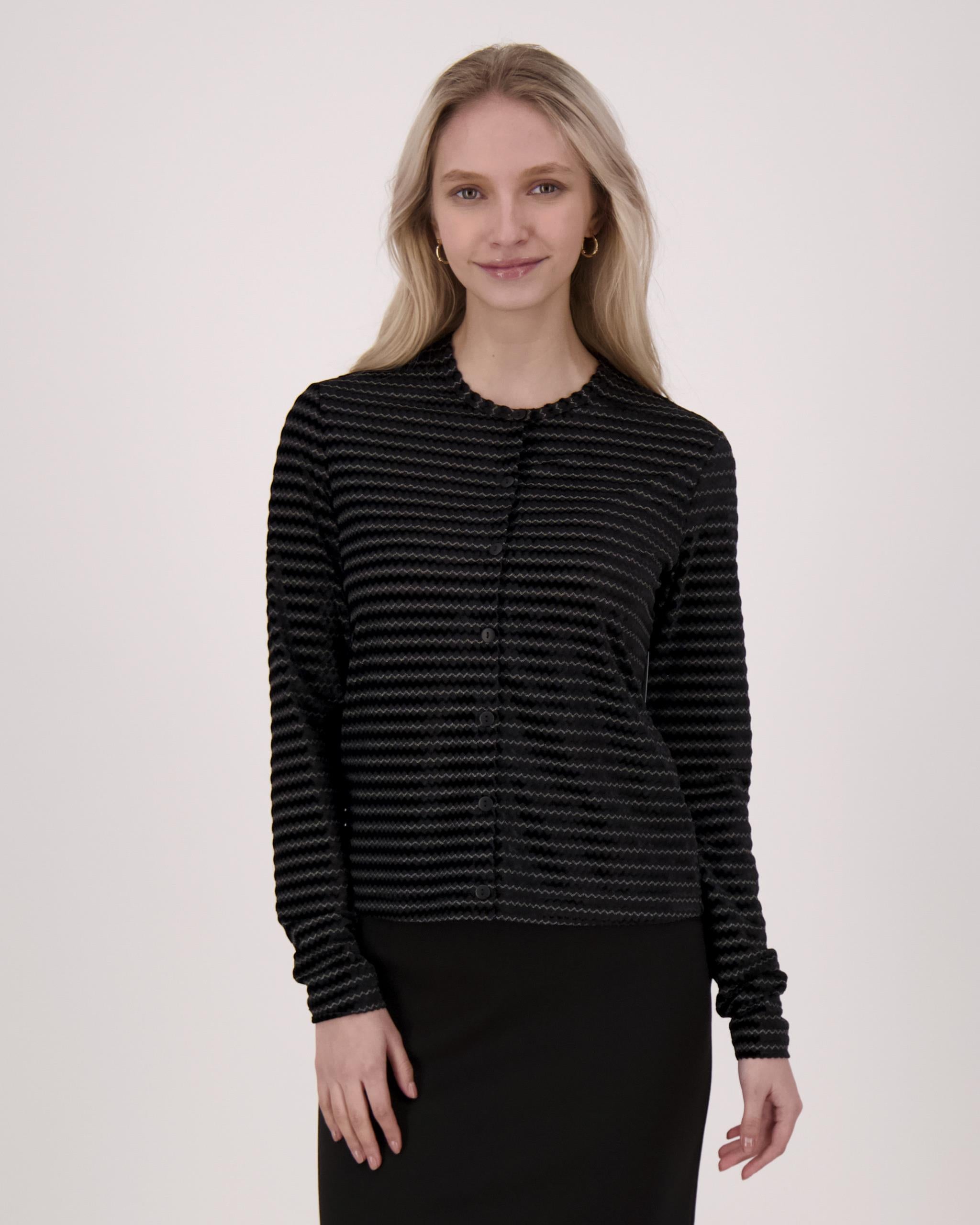 Chevron Shimmer Cardigan