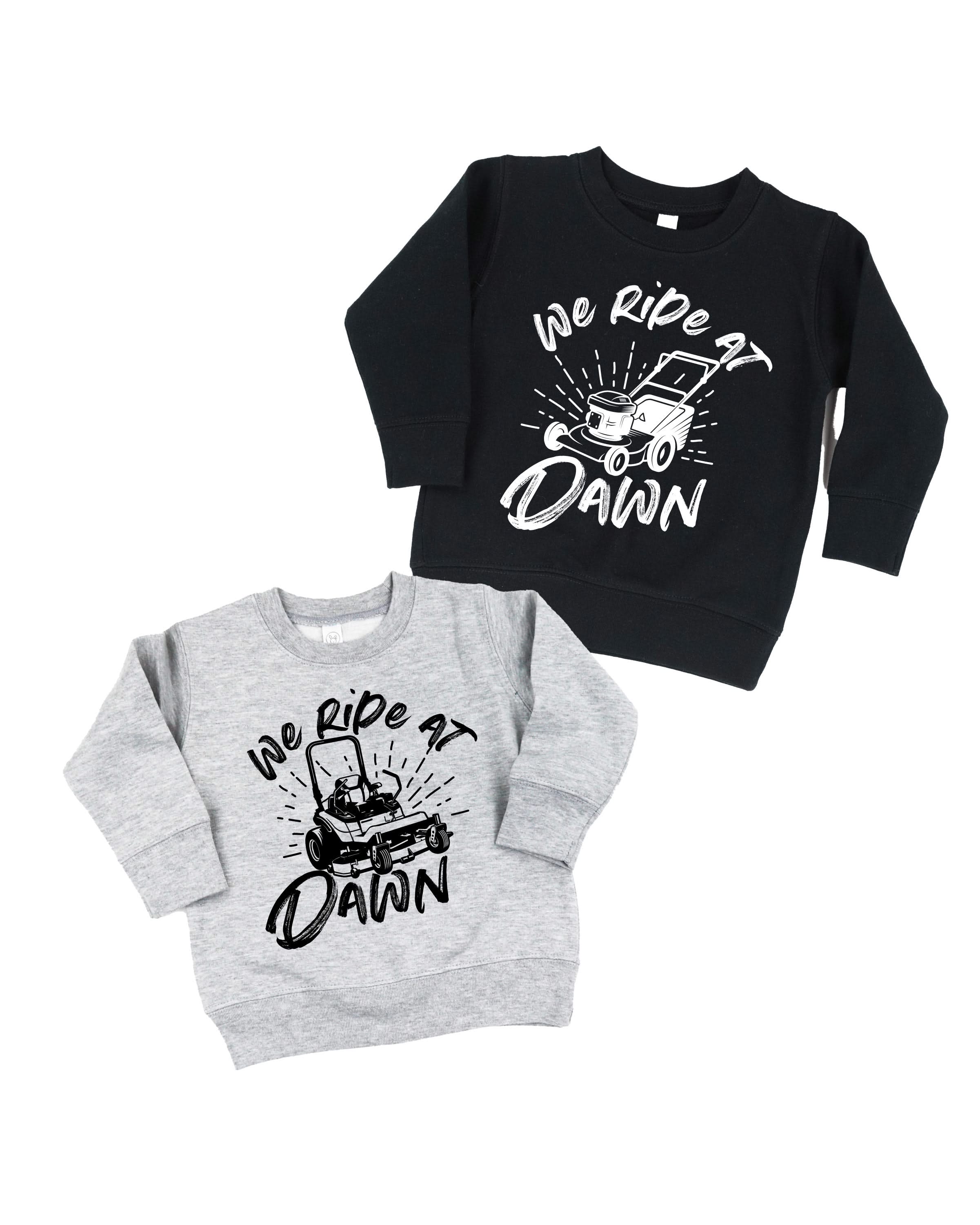 We Ride at Dawn - (Choose Your Mower) - Child Sweater